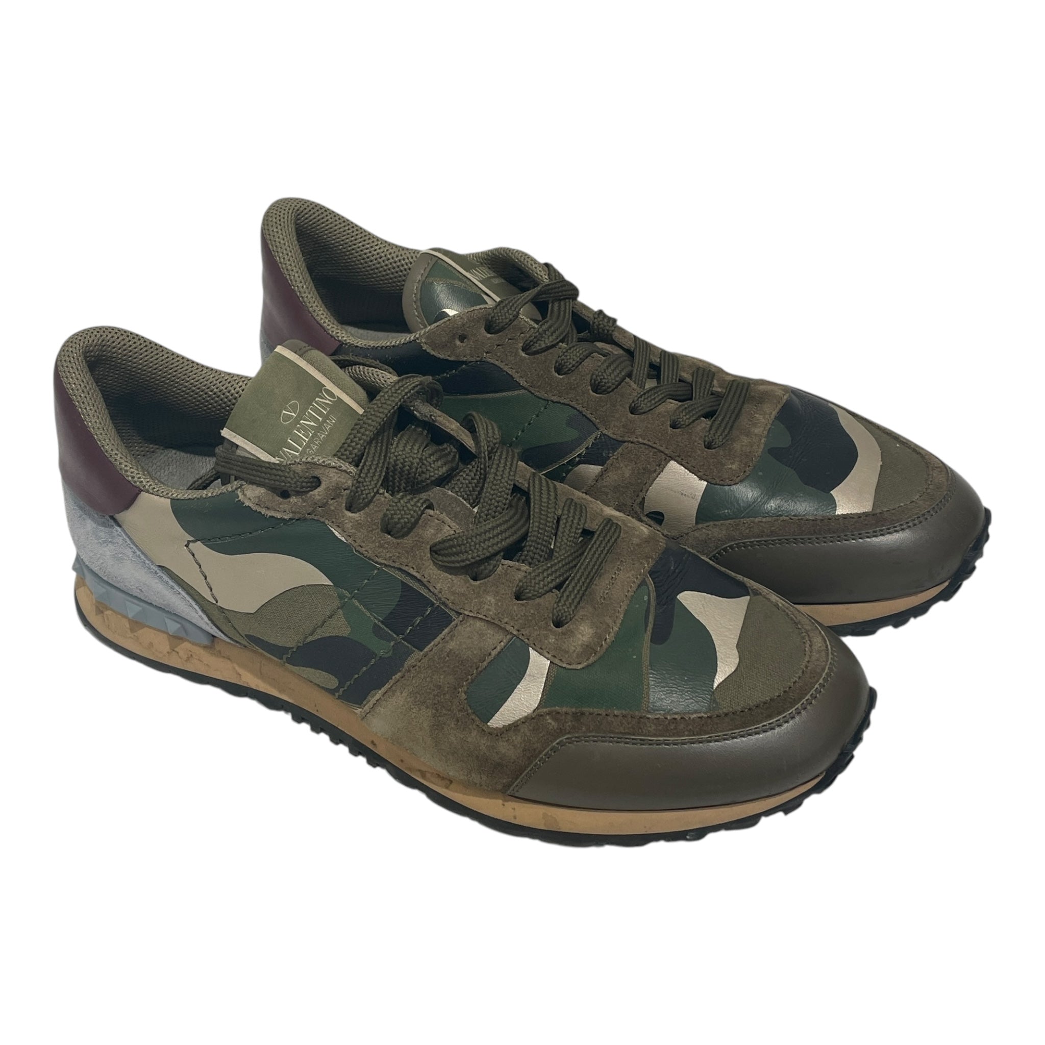 VALENTINO/Low-Sneakers/US 10/Camouflage/Leather/GRN/ view 1