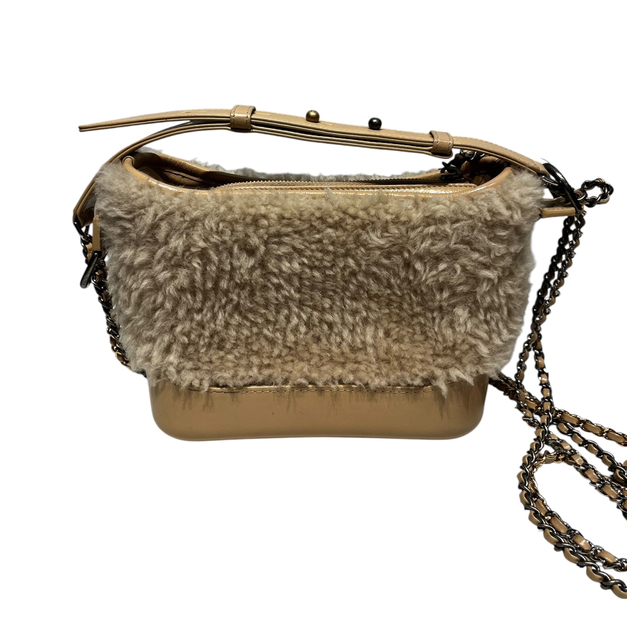 CHANEL/Bag/Fur/BEG/Gabrielle Shearling Hobo view 2
