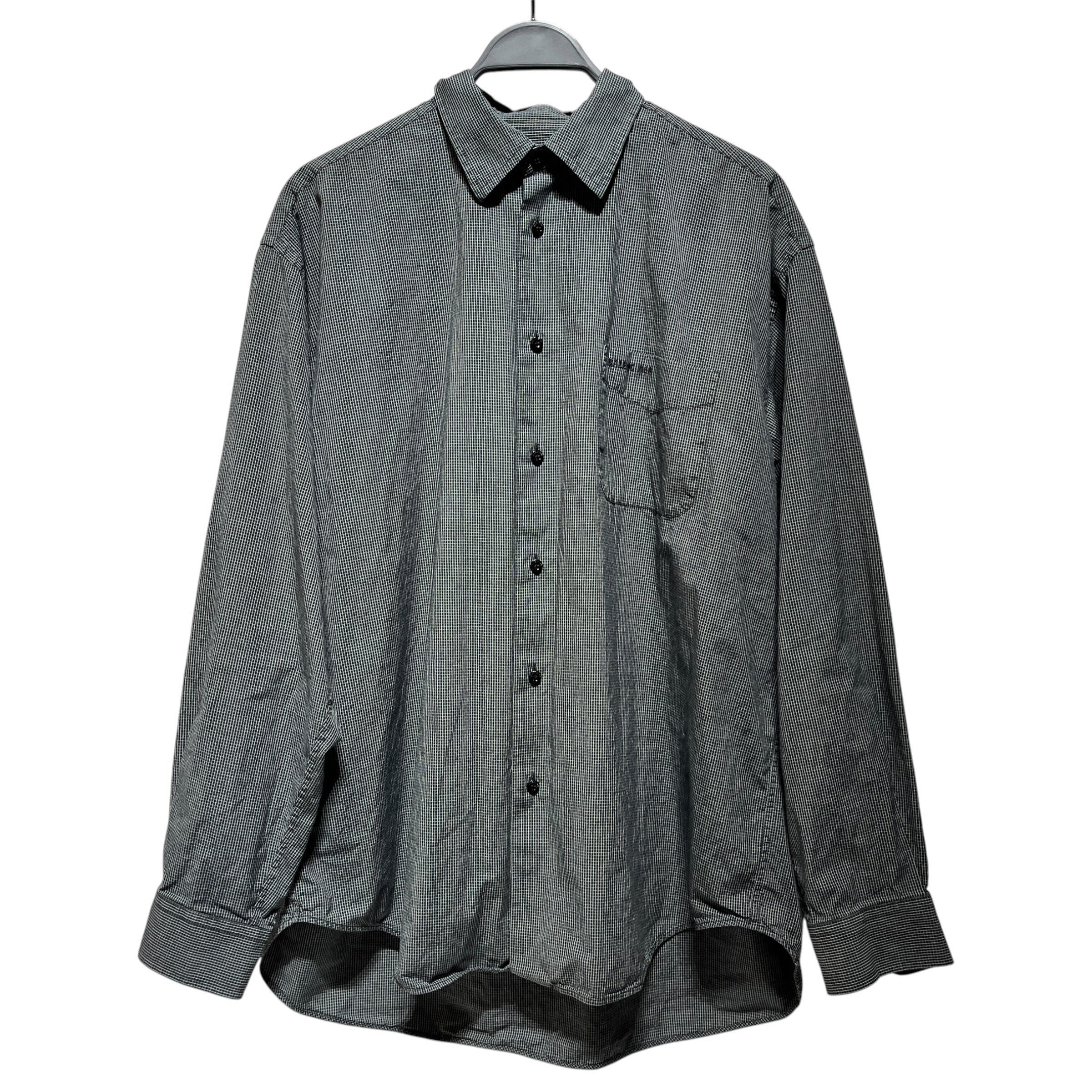 BALENCIAGA/Flannel Shirt/42/Cotton/BLK/EGO view 1