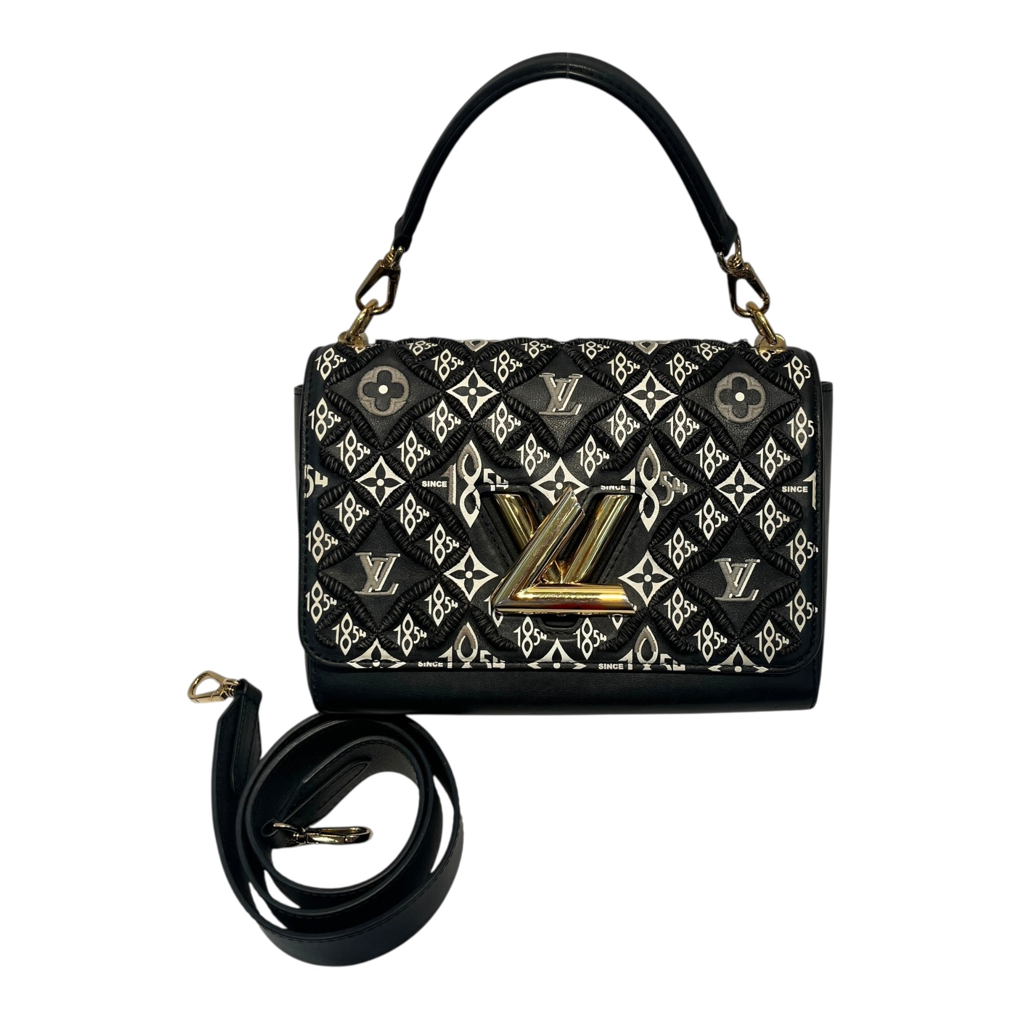 LOUIS VUITTON/Hand Bag/OS/All Over Print/Leather/BLK/1854 ALLVR PRNT view 4