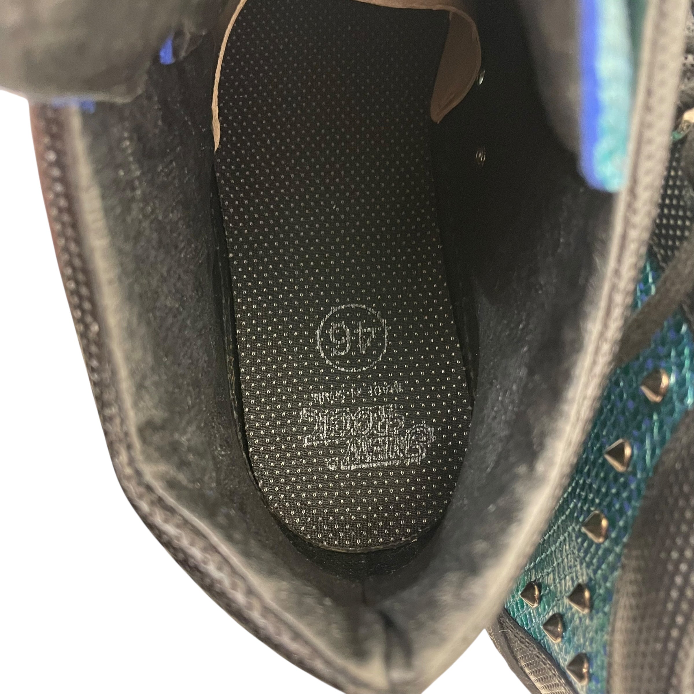 NEW ROCK/Hi-Sneakers/US 12/Leather/BLU/dragon pattern view 3