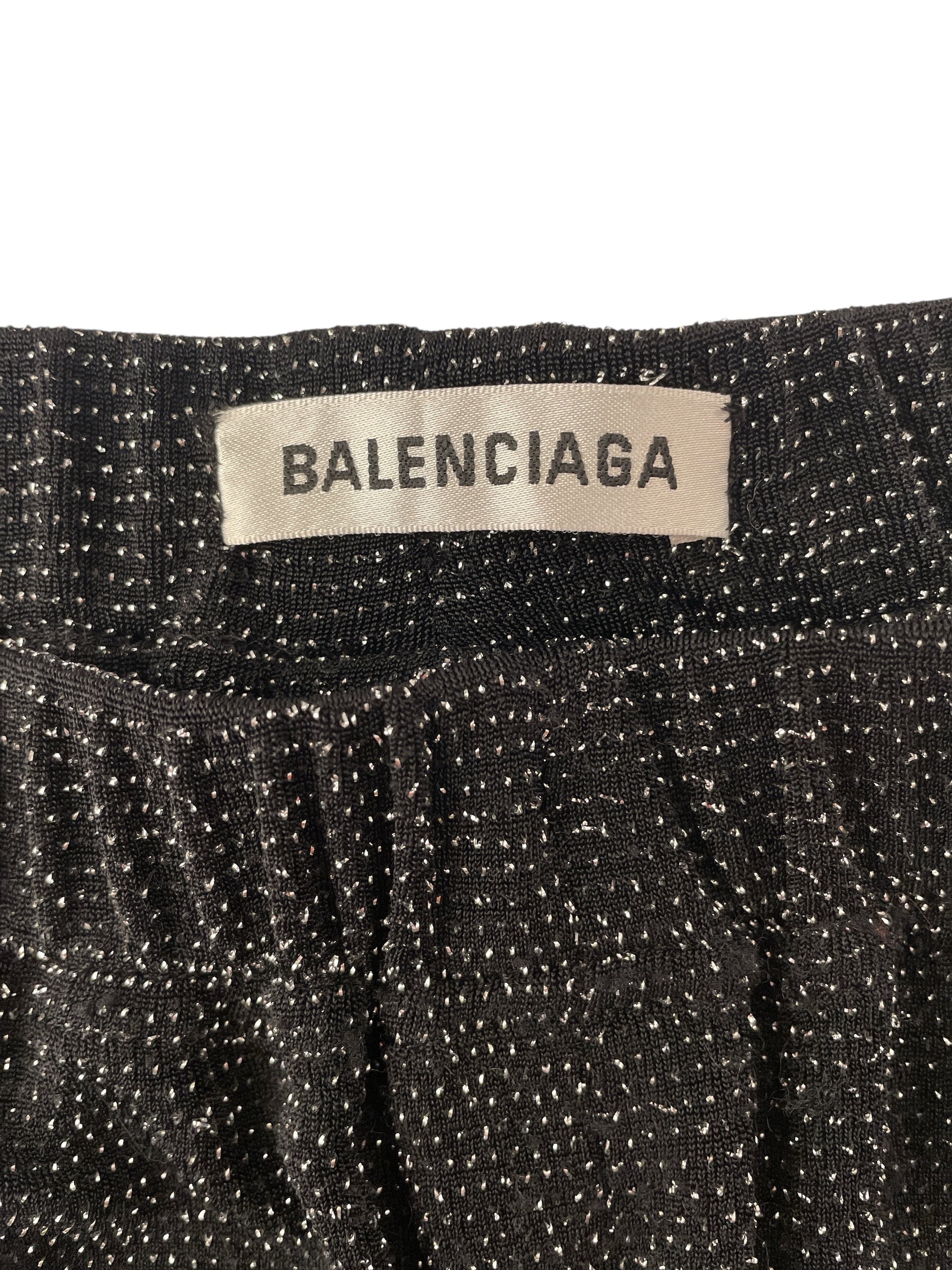 BALENCIAGA/Bottoms/Glitter/BLK/Glitter Flowy Pants view 3