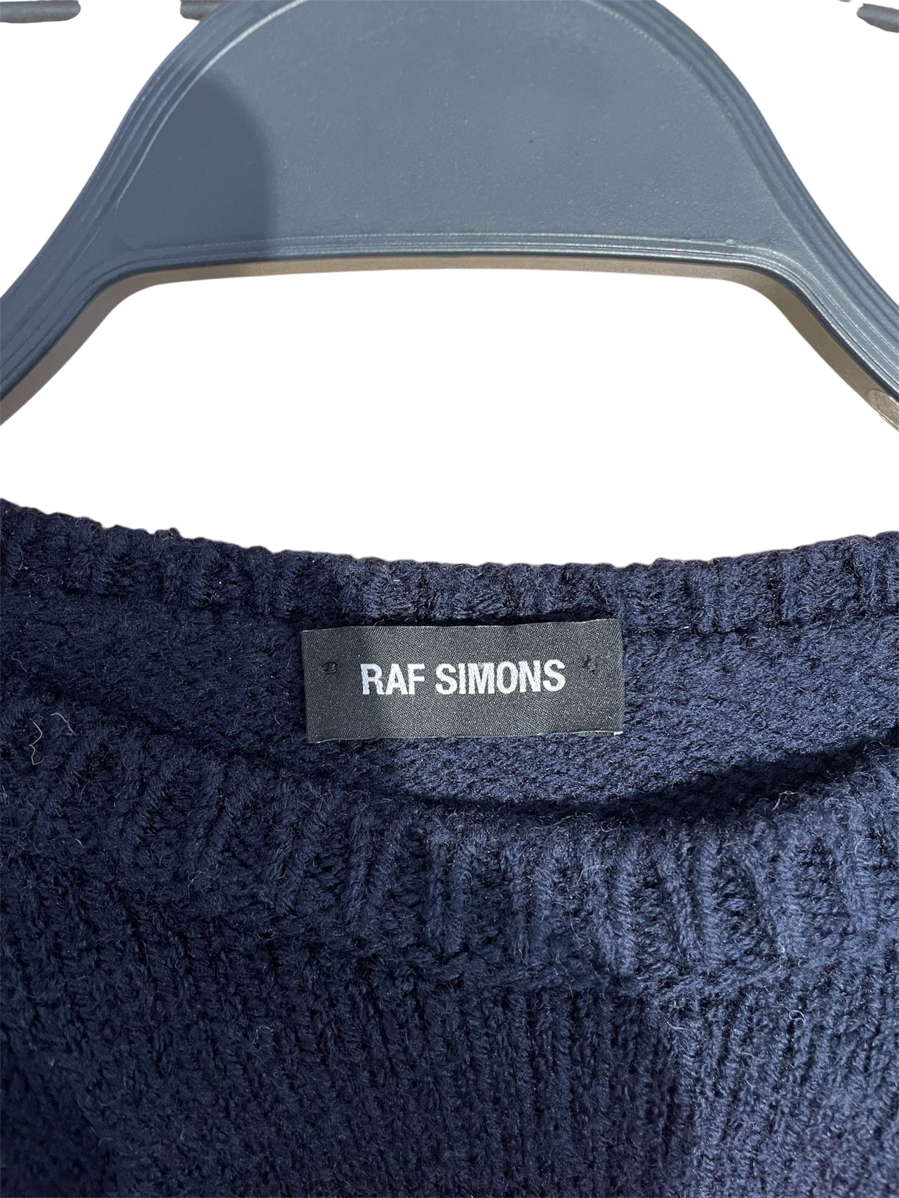 RAF SIMONS/Heavy Sweater/S/Wool/NVY/RS CROPPED view 4