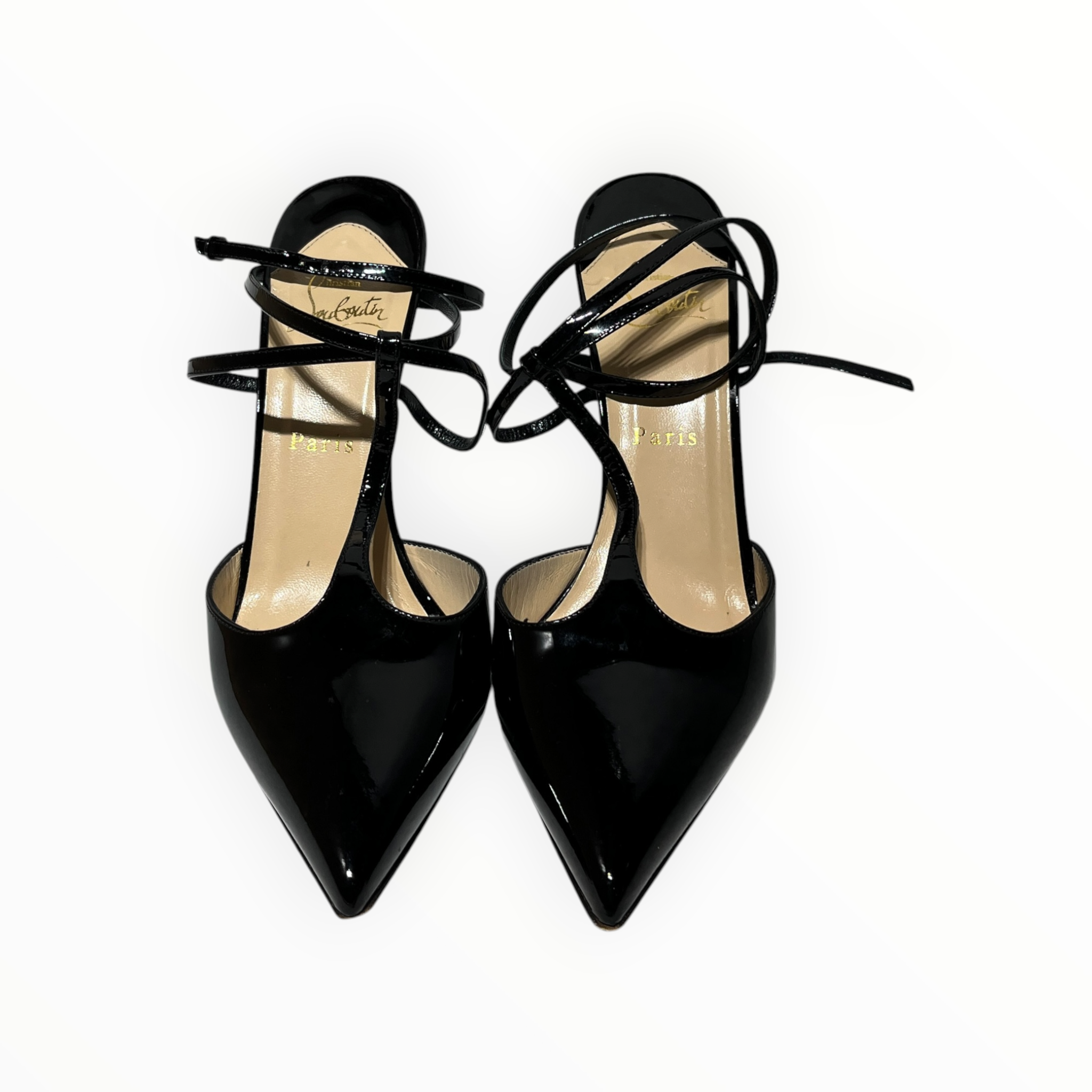 Christian Louboutin/Heels/US 9/Leather/BLK/Coxinelle T Bar Pumps view 1