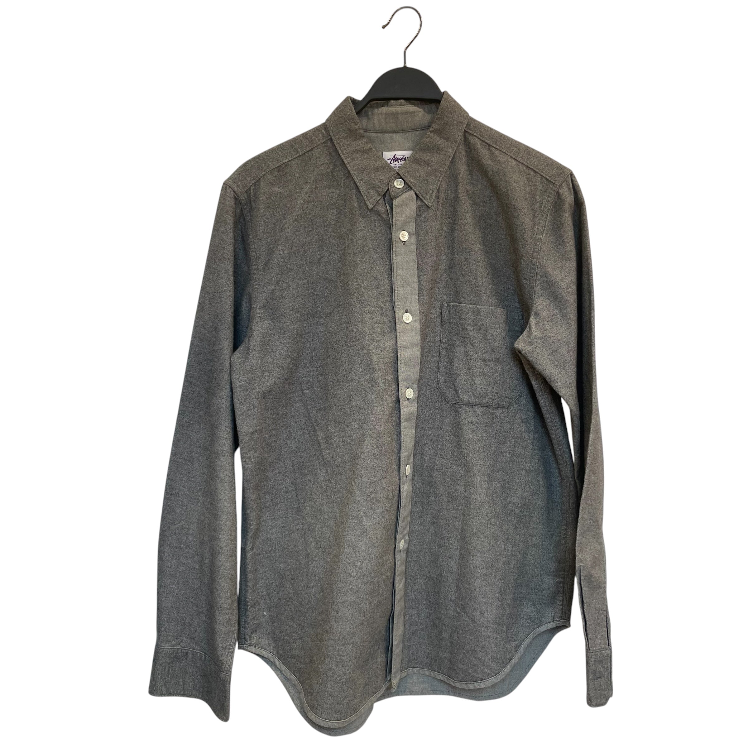 STUSSY/Flannel Shirt/L/Cotton/GRY/94975 view 1