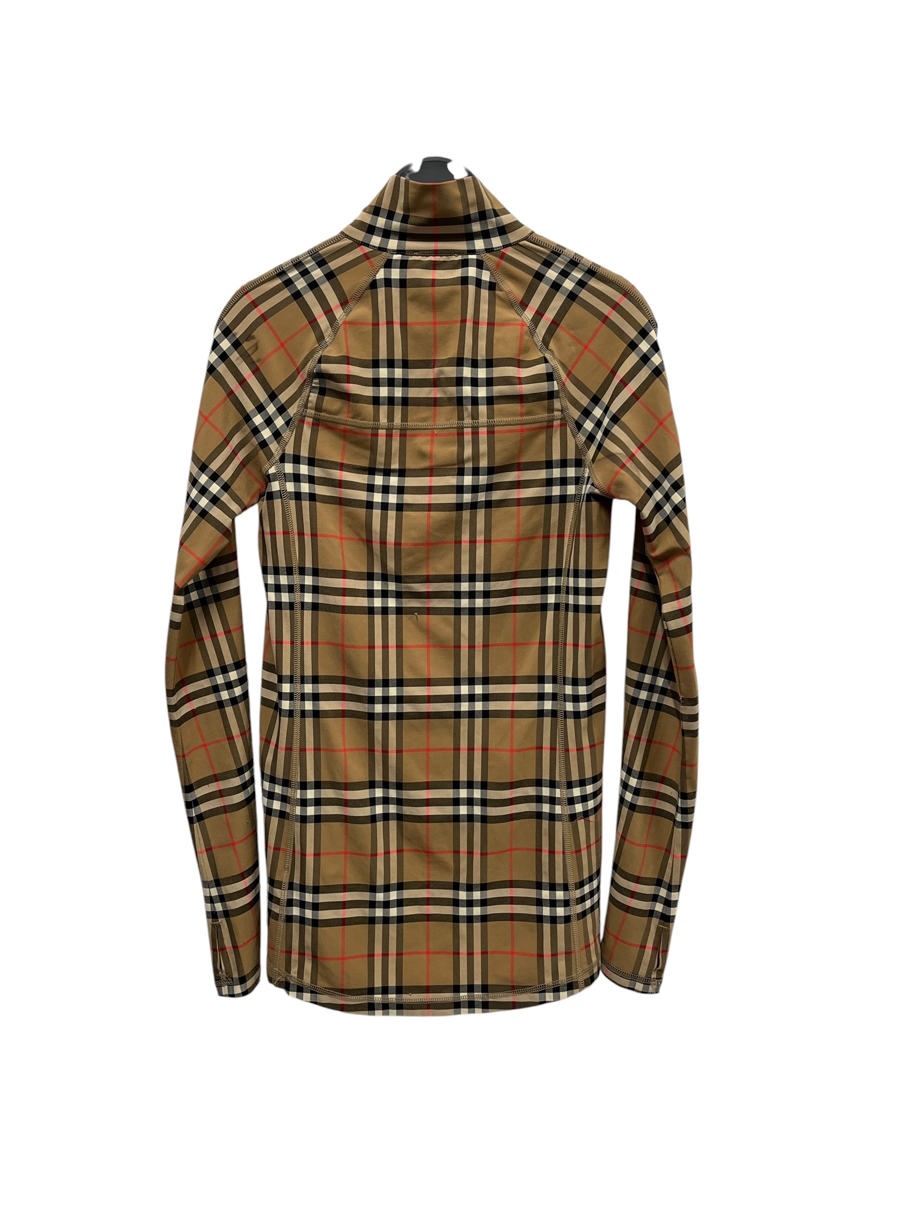 BURBERRY LONDON/LS Shirt/S/Plaid/Polyester/BEG/mock neck pull over view 2