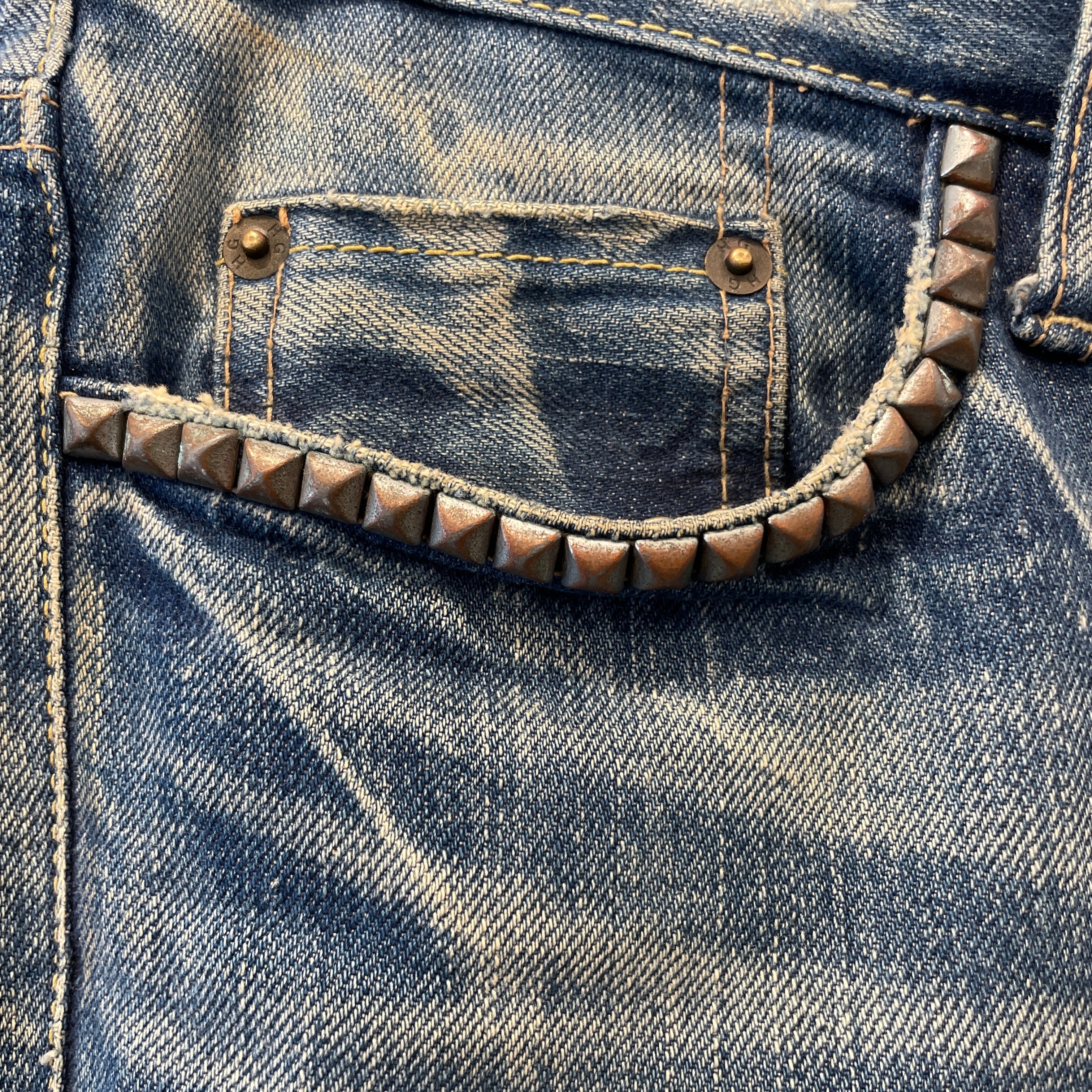 HYSTERIC GLAMOUR/Skinny Pants/32/Denim/IDG/studded pocket view 5