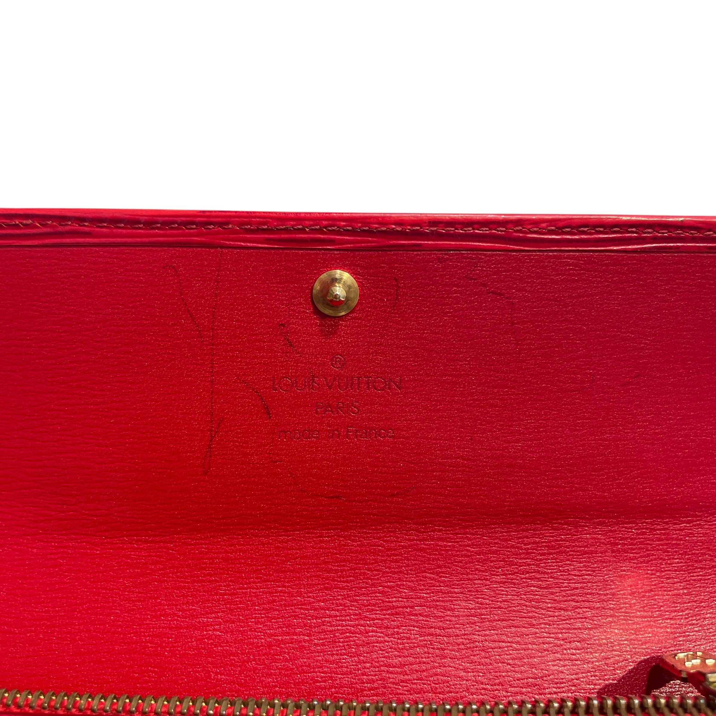 LOUIS VUITTON/Long Wallet/Leather/RED/Epi Port Tresor Wallet view 6