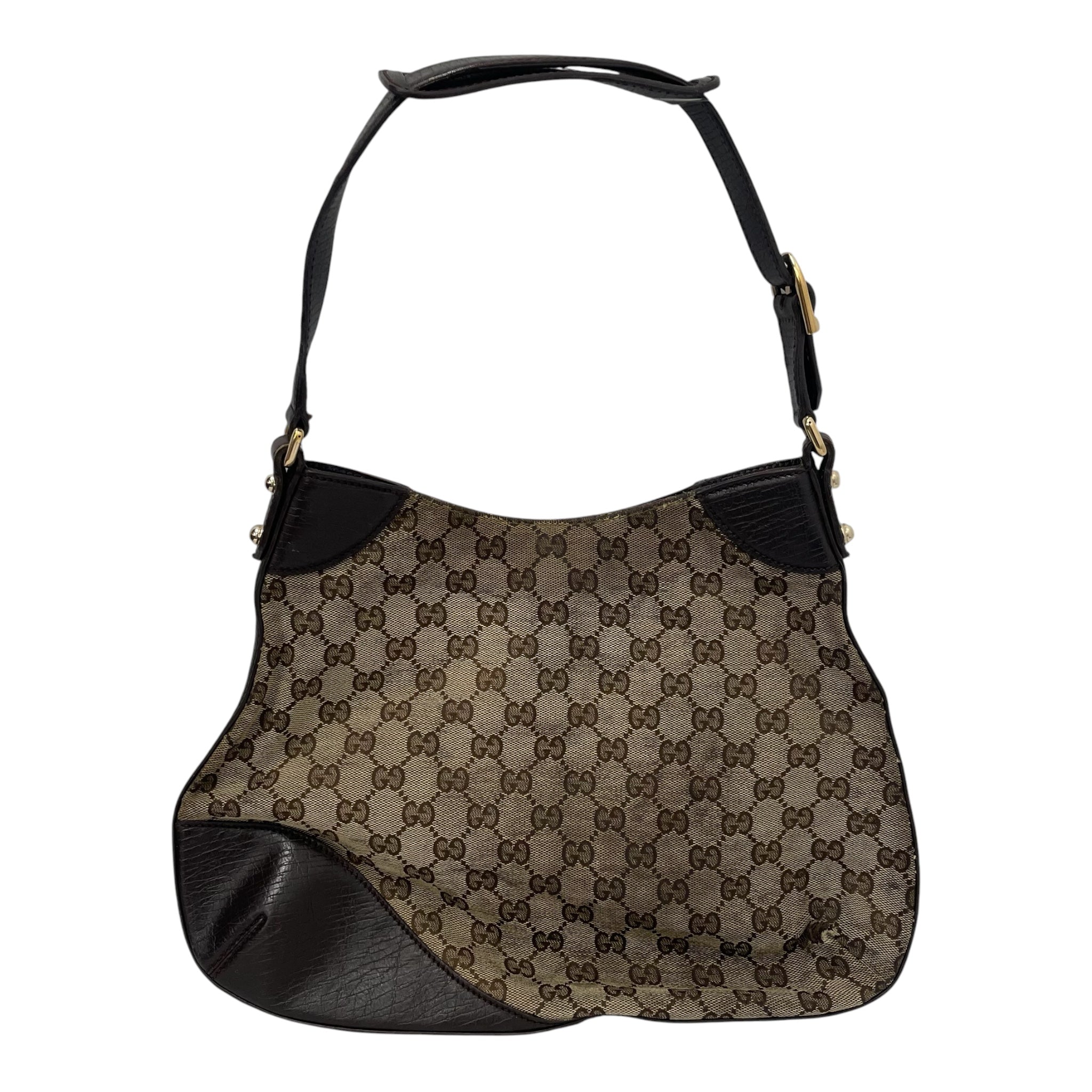 GUCCI/Bag/Monogram/BRW/CANVASGOLDBUCCKLE view 2