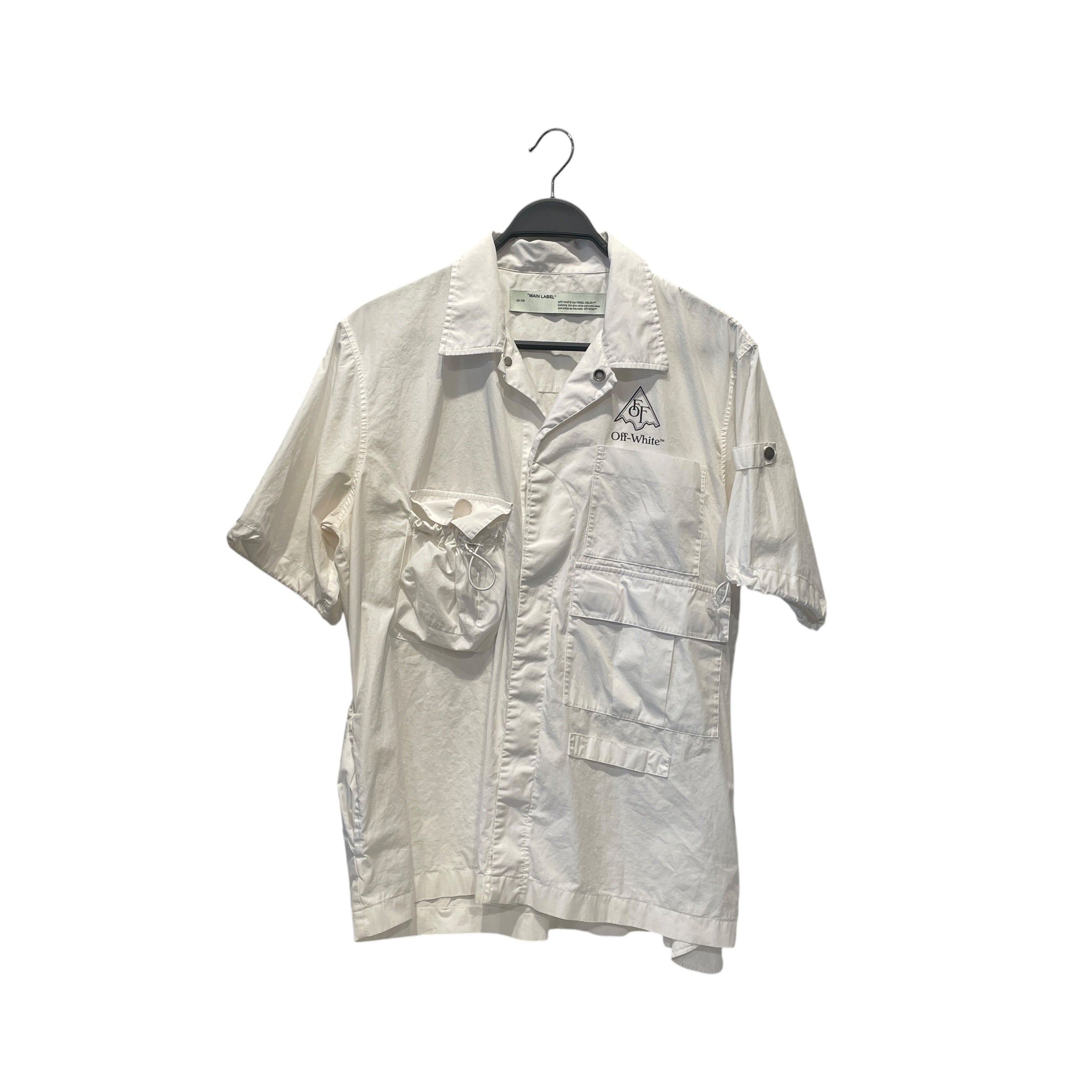 OFF-WHITE/SS Shirt/L/Cotton/WHT/VOYAGER CARGO SHIRT view 1