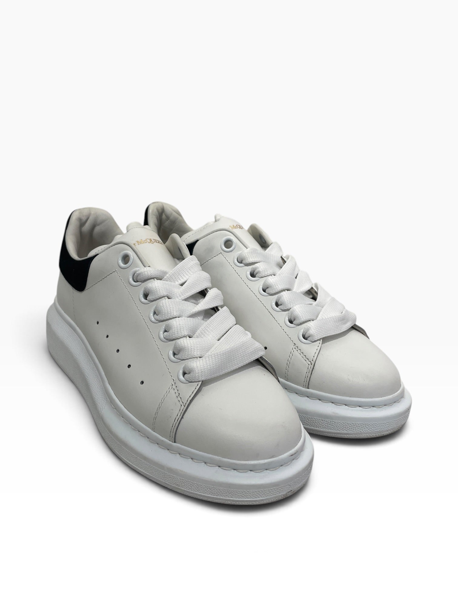 Alexander McQueen/Low-Sneakers/US 6.5/Acrylic/WHT/Plain staple shoe view 1
