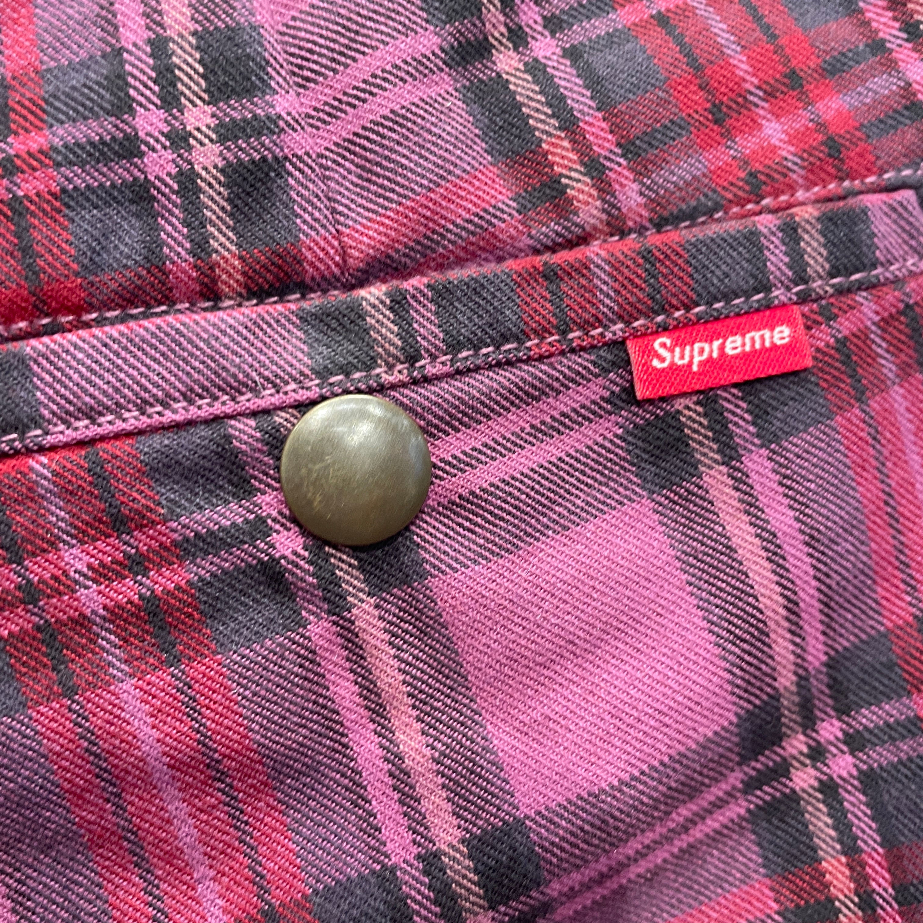 Supreme/Shorts/32/Cotton/PPL/Plaid/ view 3