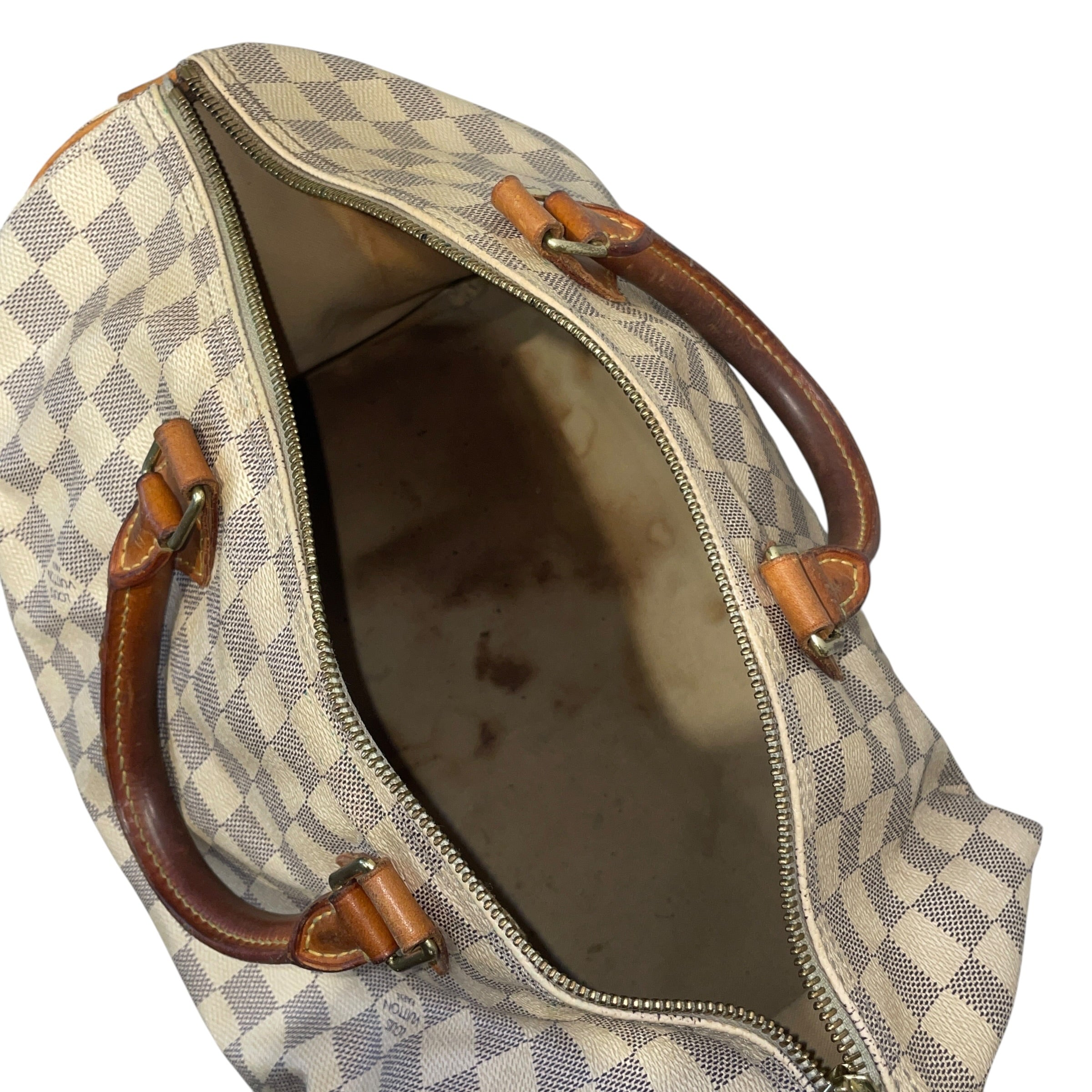 LOUIS VUITTON/Bag/Hombre Check/Leather/CRM/DAMIER AZUR SPEEDY 30 view 11