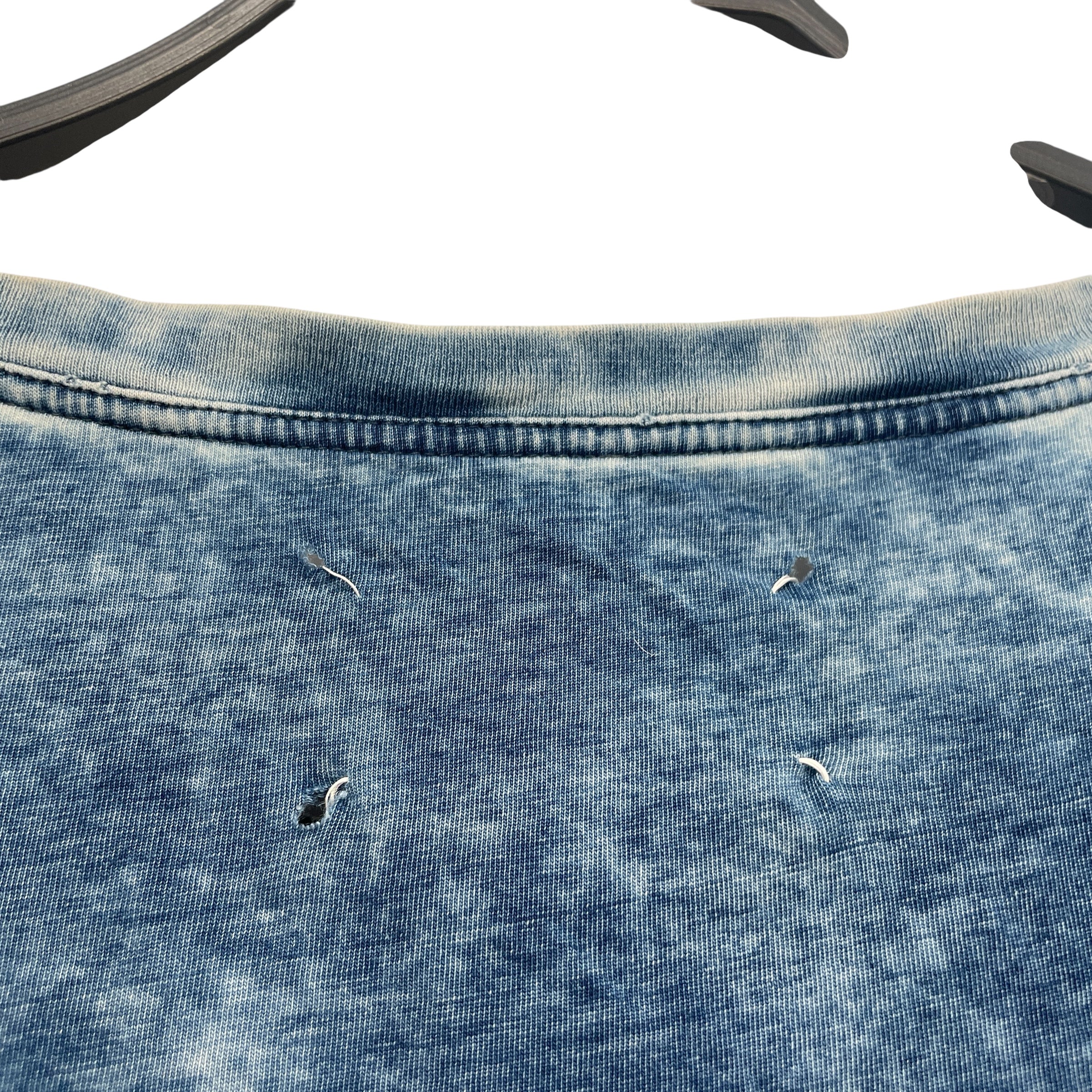 Maison Margiela/T-Shirt/XL/Cotton/BLU/All Over Print/Acid Wash Distressed Tee view 6