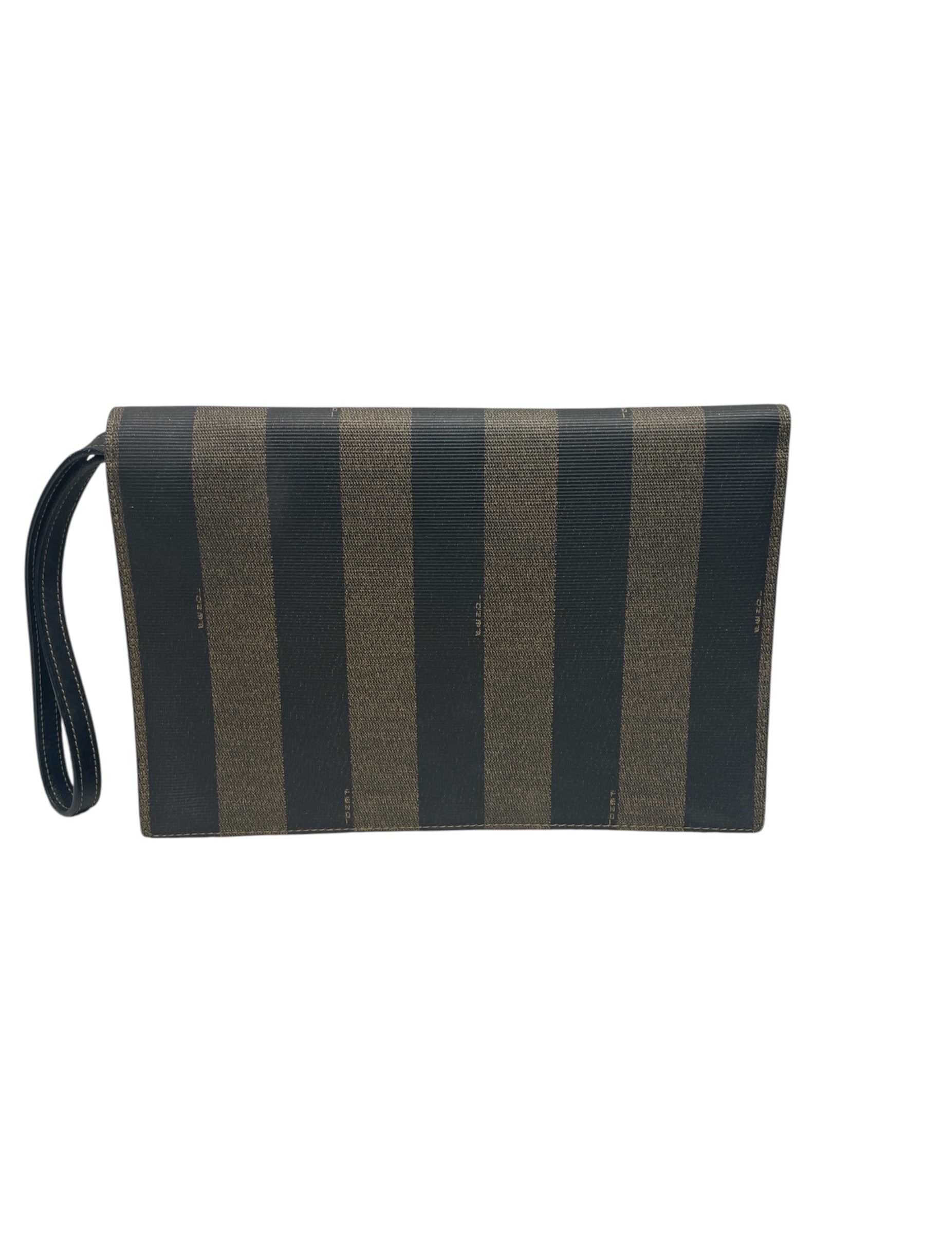 FENDI/Clutch Bag/Stripe/Leather/MLT/Pequin Stripe Wristlet Clutch view 2