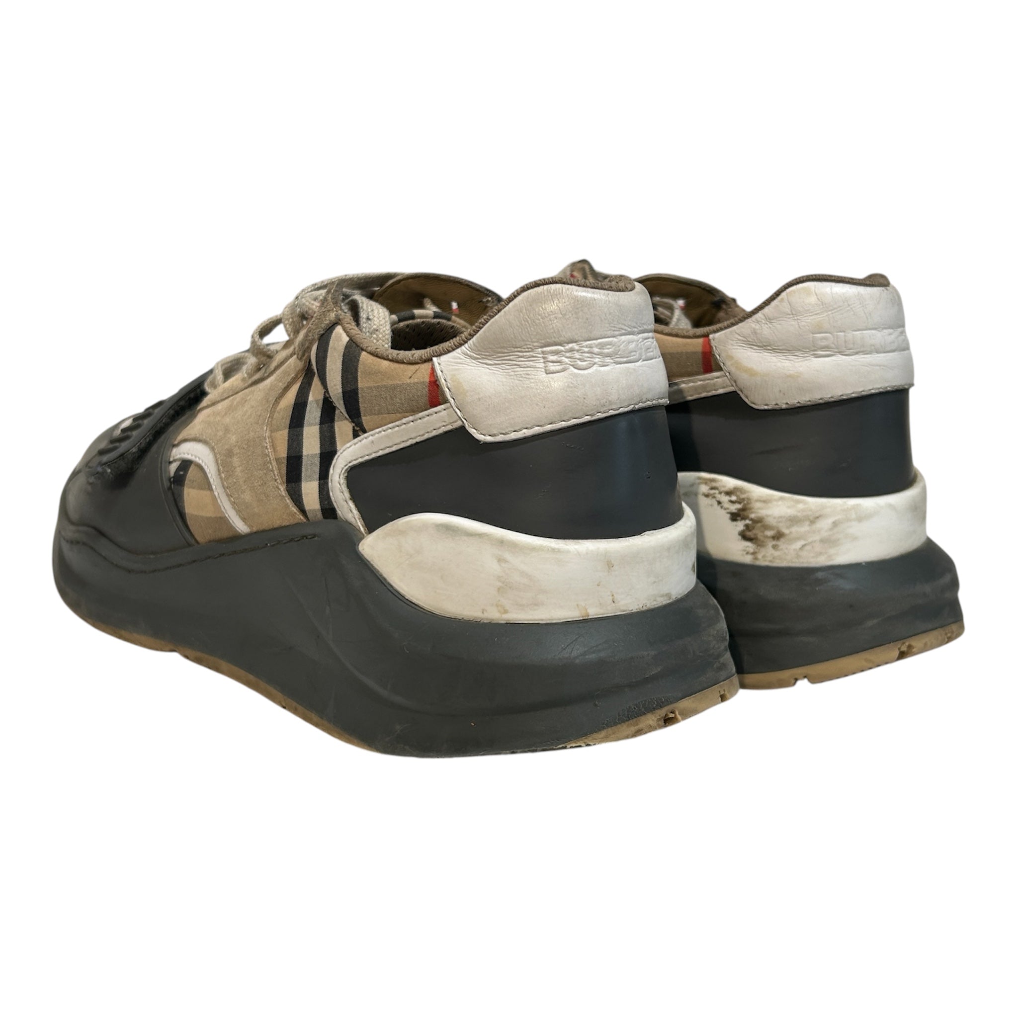 BURBERRY/Low-Sneakers/EU 44/Plaid/BEG/ramsey view 2
