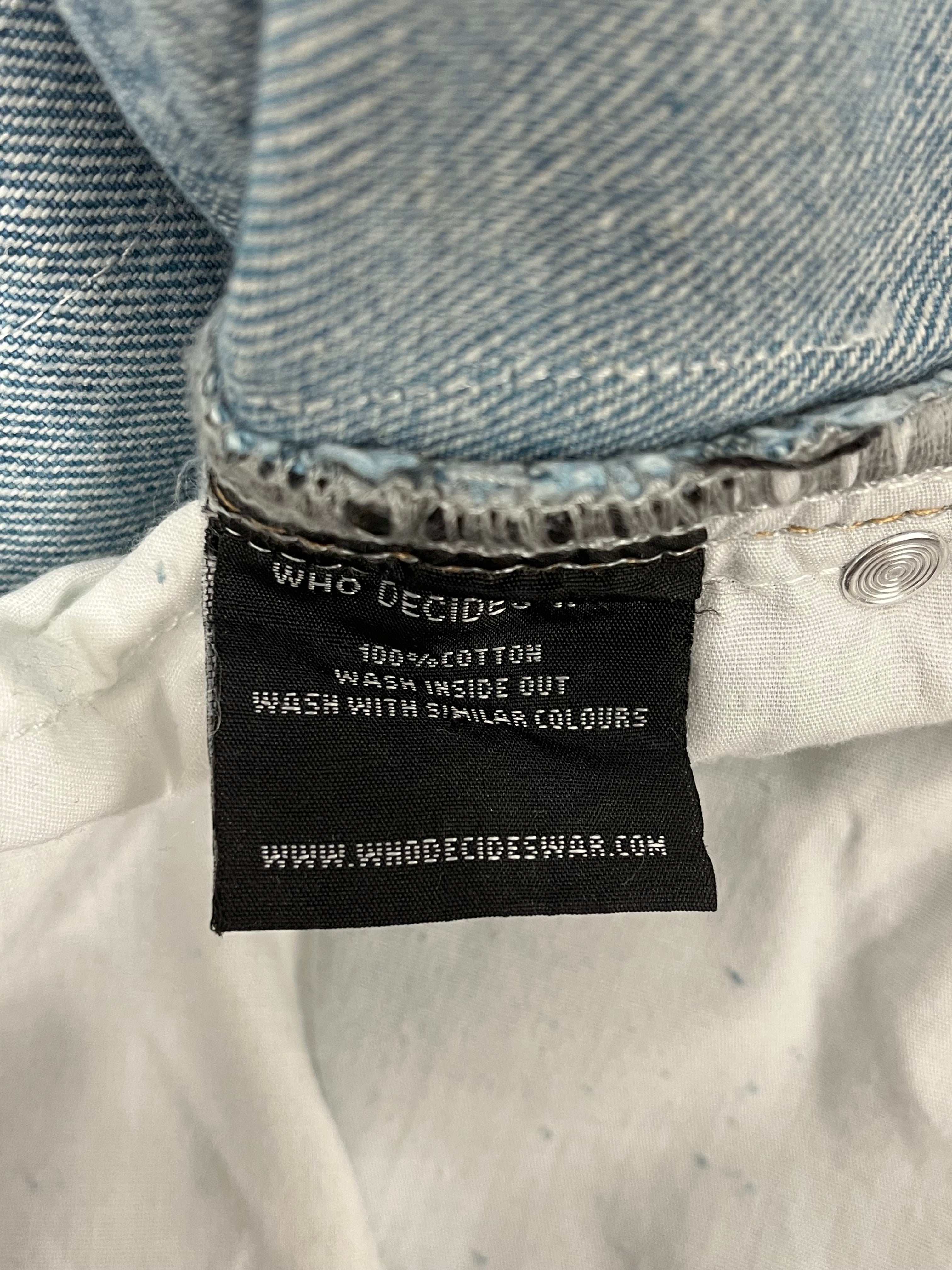 WHO DECIDES WAR/Pants/34/Denim/BLU/All Over Print/winged organza denim view 4