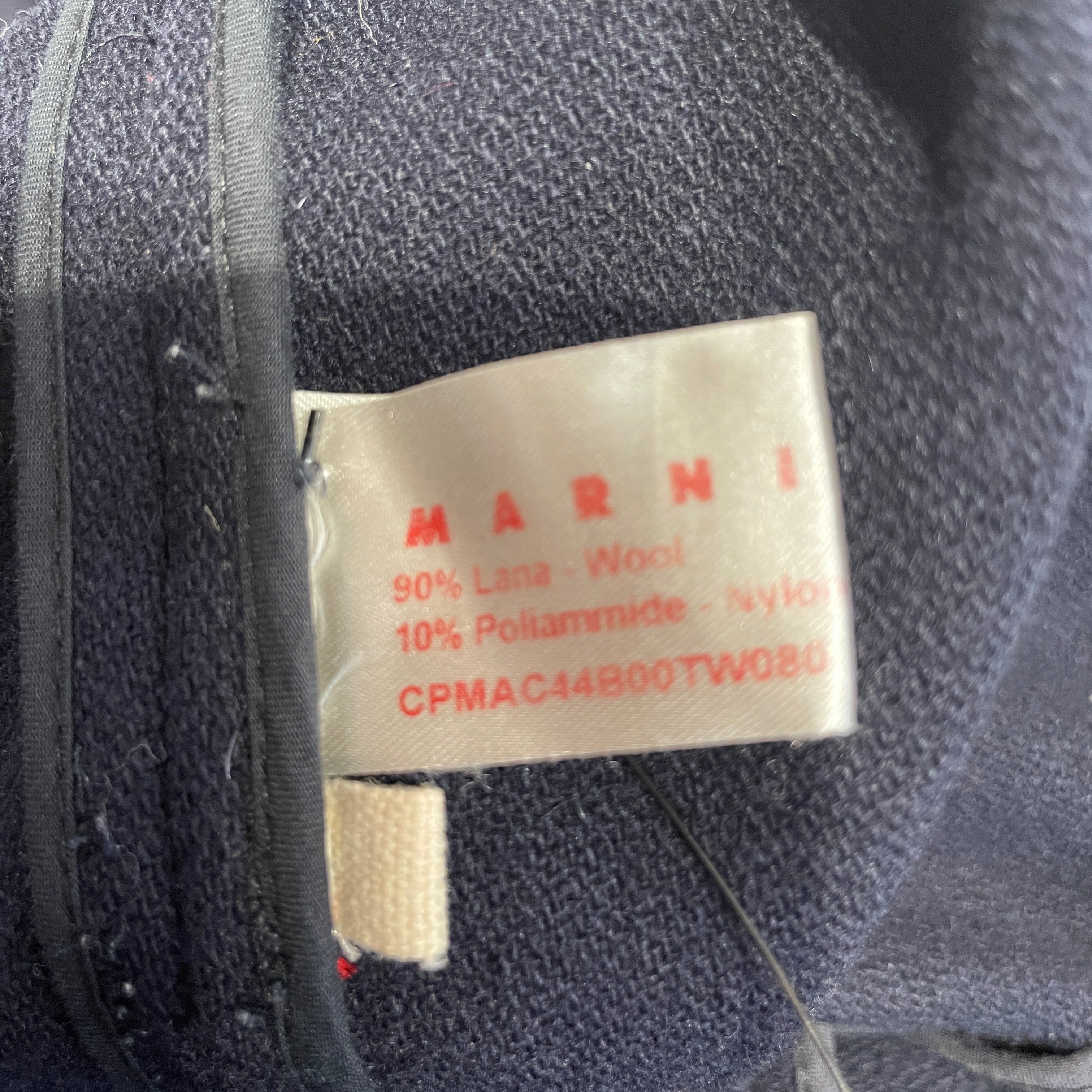 MARNI/Coat/44/Wool/NVY/ZIP UP NO COLLAR view 5