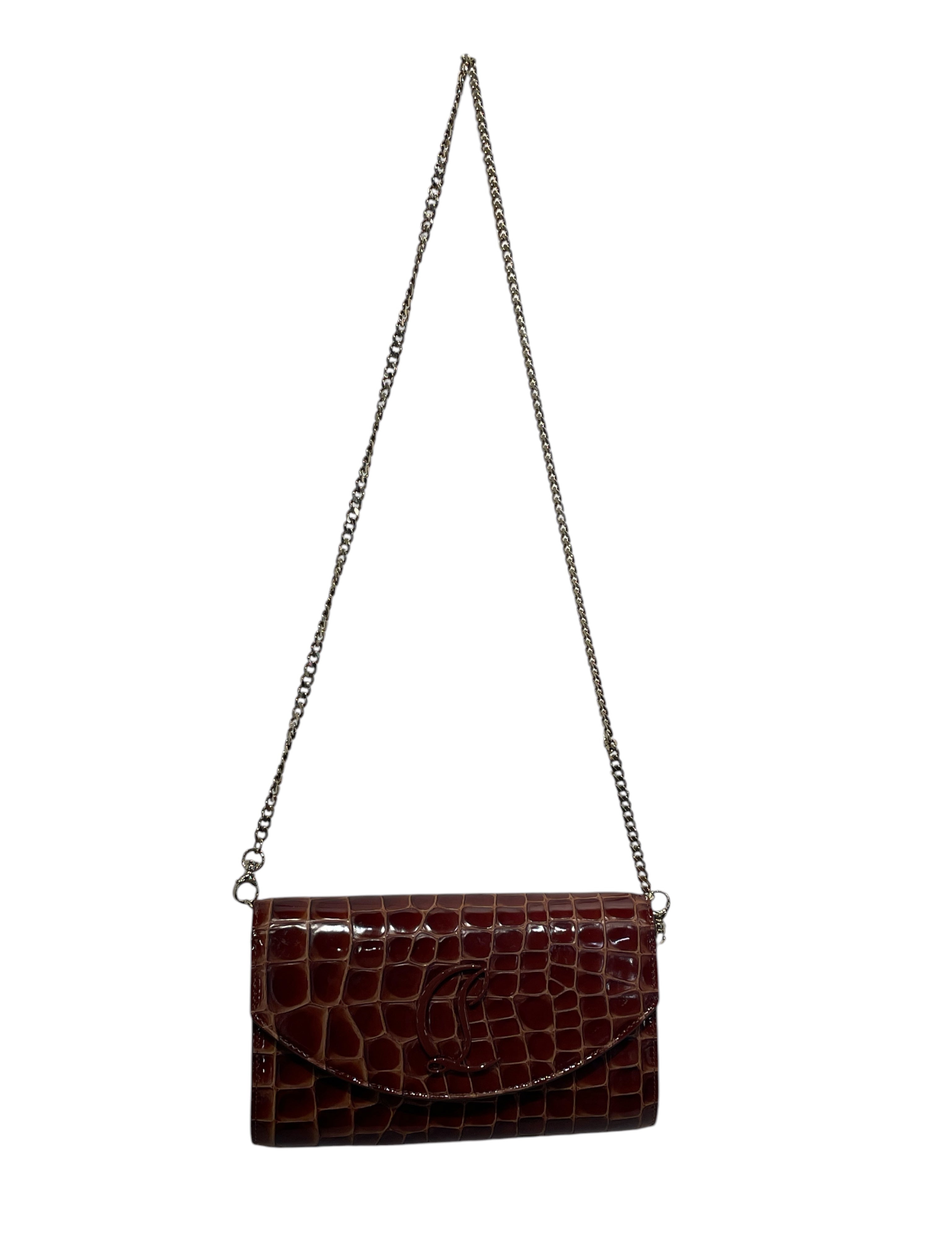 Christian Louboutin/Hand Bag/BRW/LOUBI54 CROC-EMBOSSED view 1
