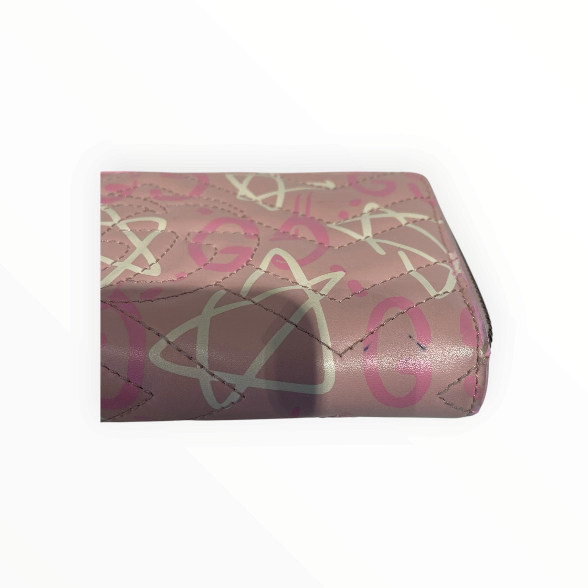 GUCCI/Long Wallet/All Over Print/Leather/PNK/L's/quilted ghost gg marmont view 8