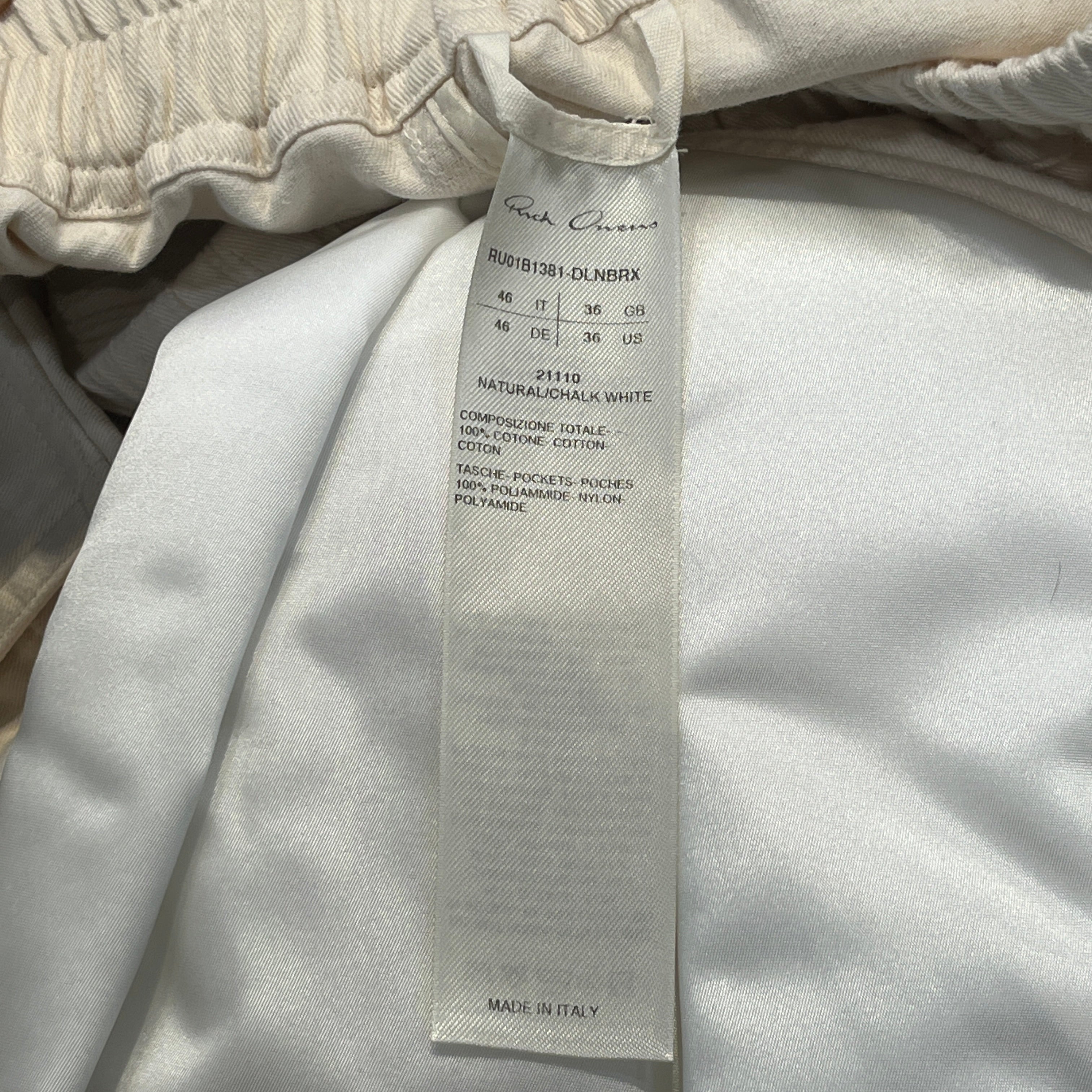 Rick Owens/Shorts/46/Cotton/CRM/FOGACHINE S/S 22 view 4