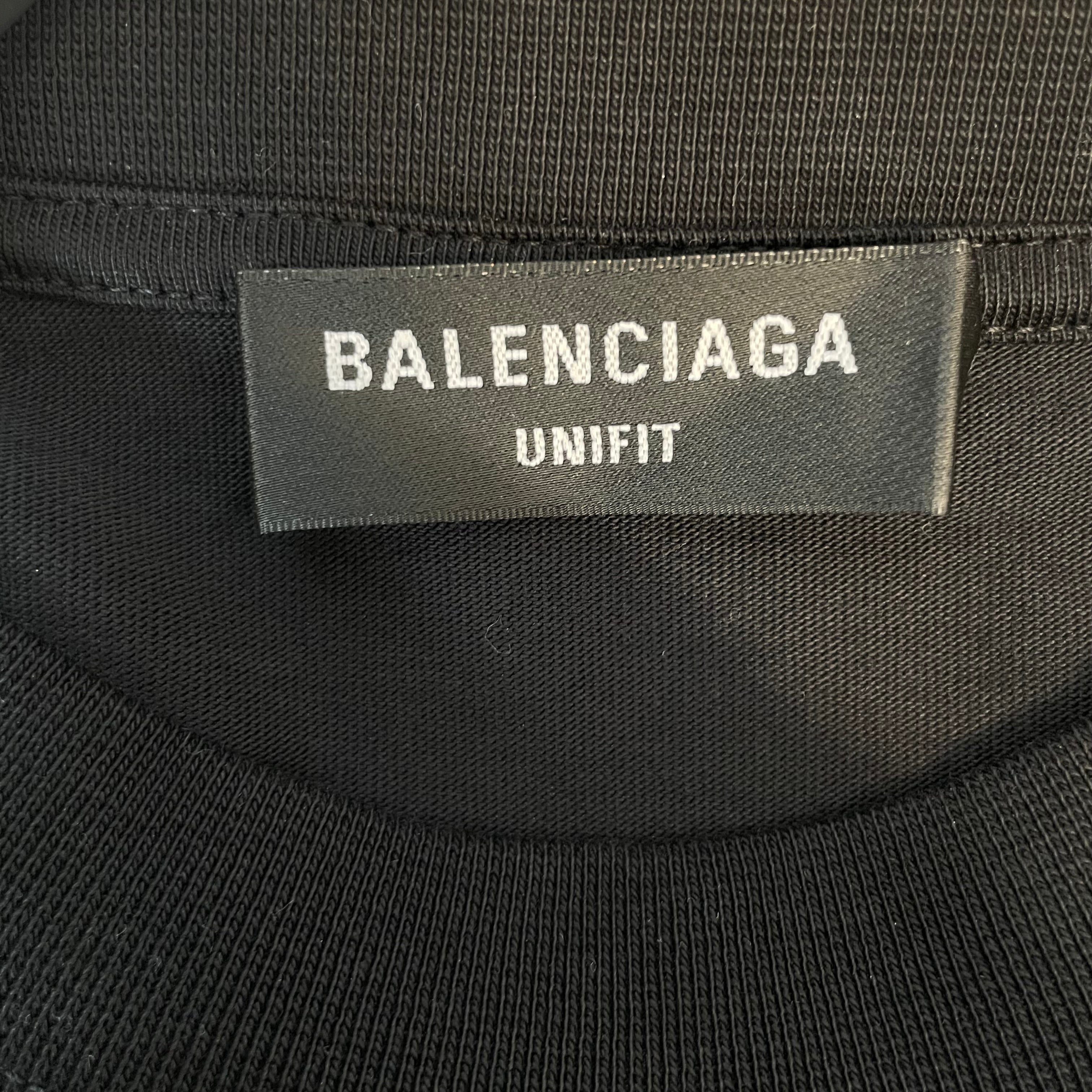 BALENCIAGA/T-Shirt/3/Cotton/BLK/BALENCIAGA WOMEN HAND HOLD TEE view 3