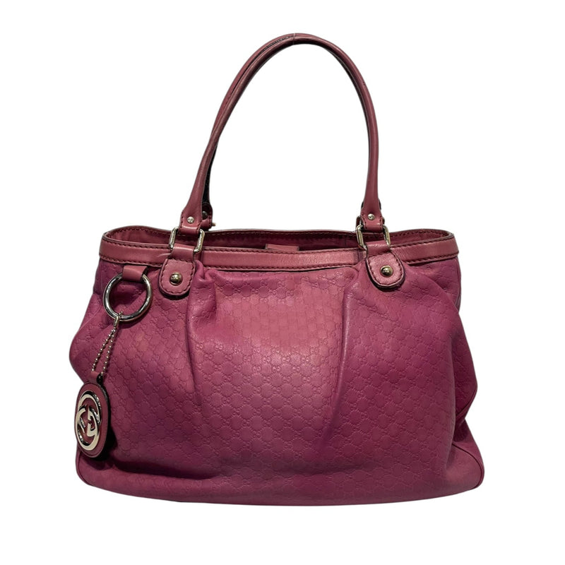 GUCCI/Tote Bag/L/Leather/PNK/guccisima logo charm