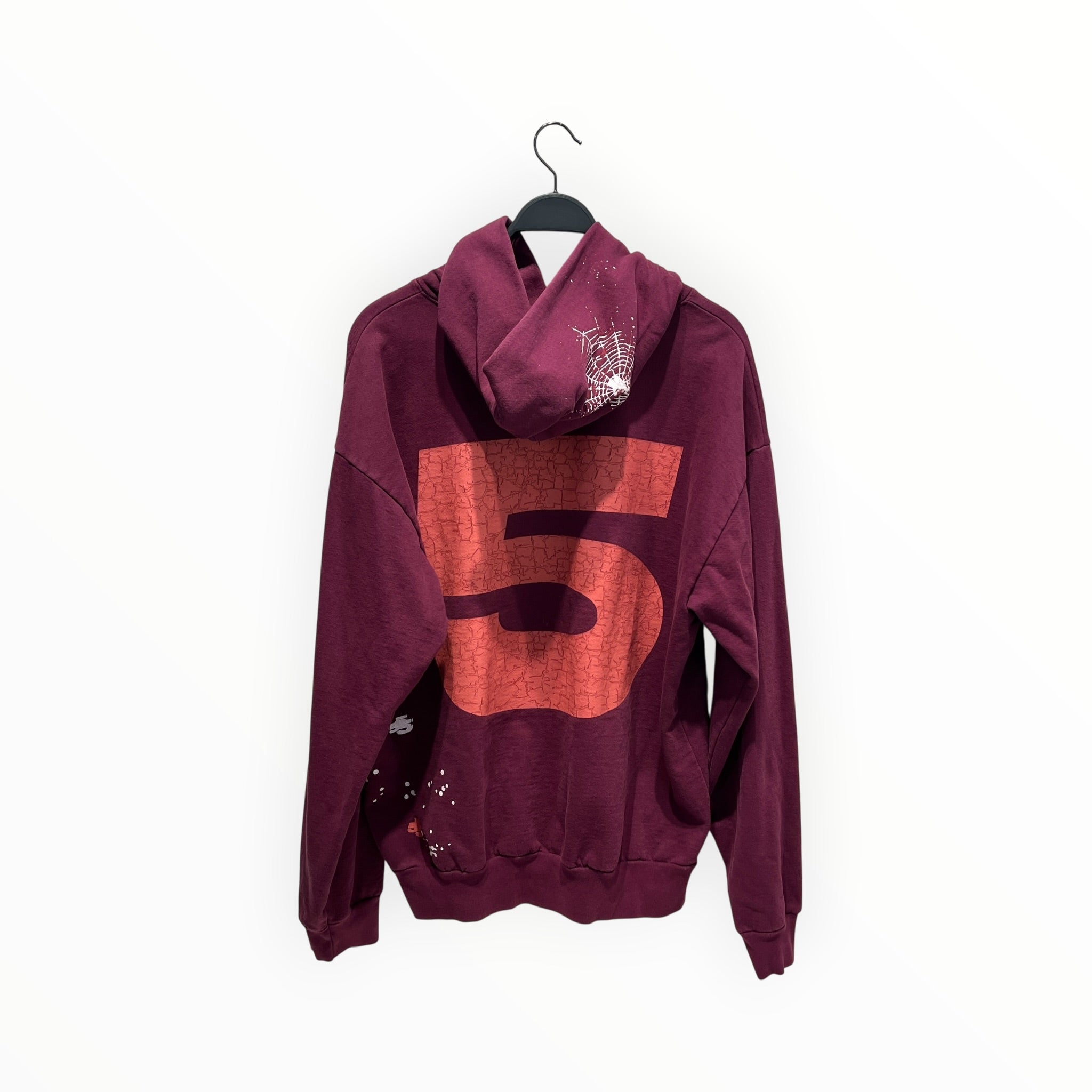 Sp5der/Hoodie/XL/Graphic/Cotton/BRD/Pullover/Nocturnal Highway Bordeaux view 2