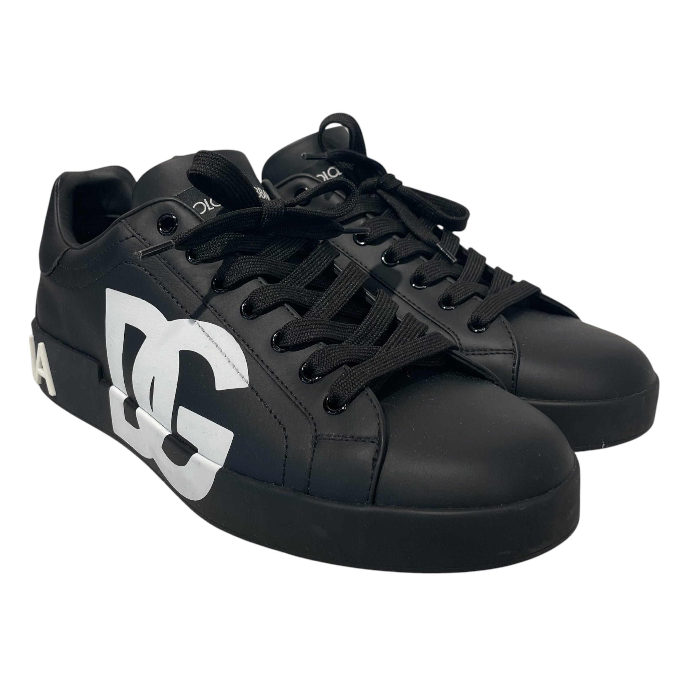 DOLCE&GABBANA/Low-Sneakers/US 8/Monogram/Faux Leather/BLK/ view 1