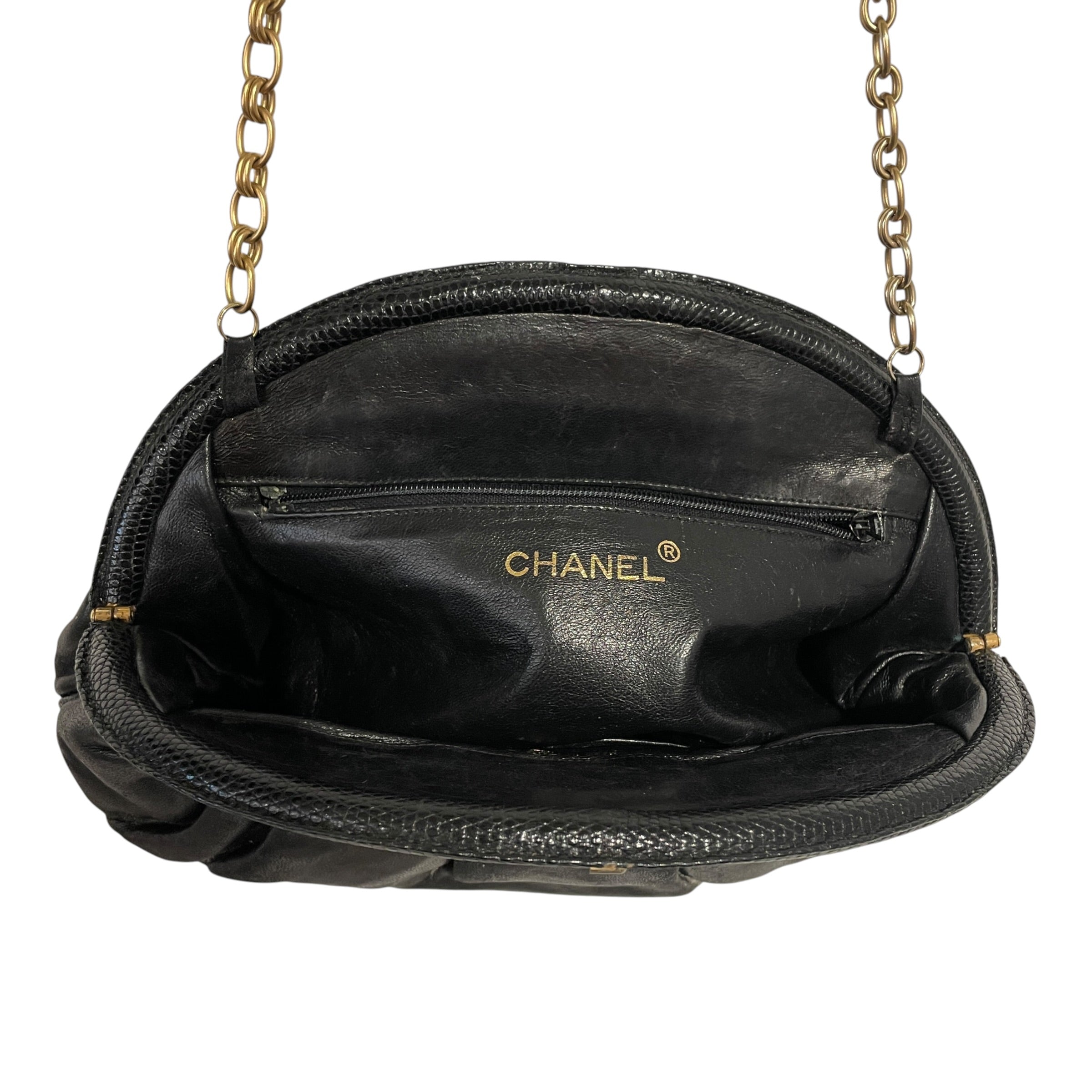 CHANEL/Cross Body Bag/Leather/BLK/JK6C8MV view 8