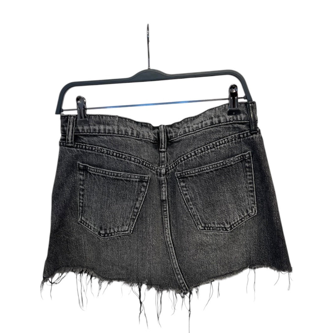 Alexander Wang/Shorts/15/Denim/BLK/SKIRT/SIDE ZIPPER view 2