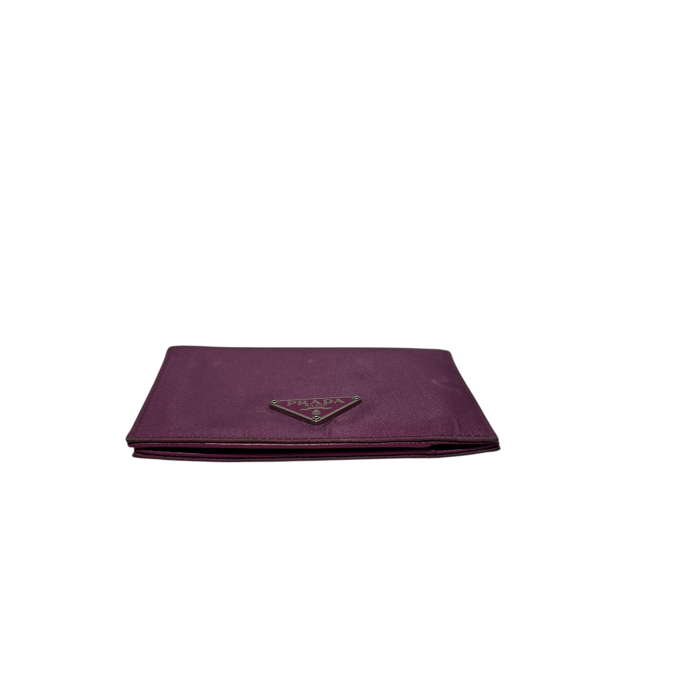 PRADA/Bifold Wallet/Nylon/PPL/CARD HOLDER stain view 3
