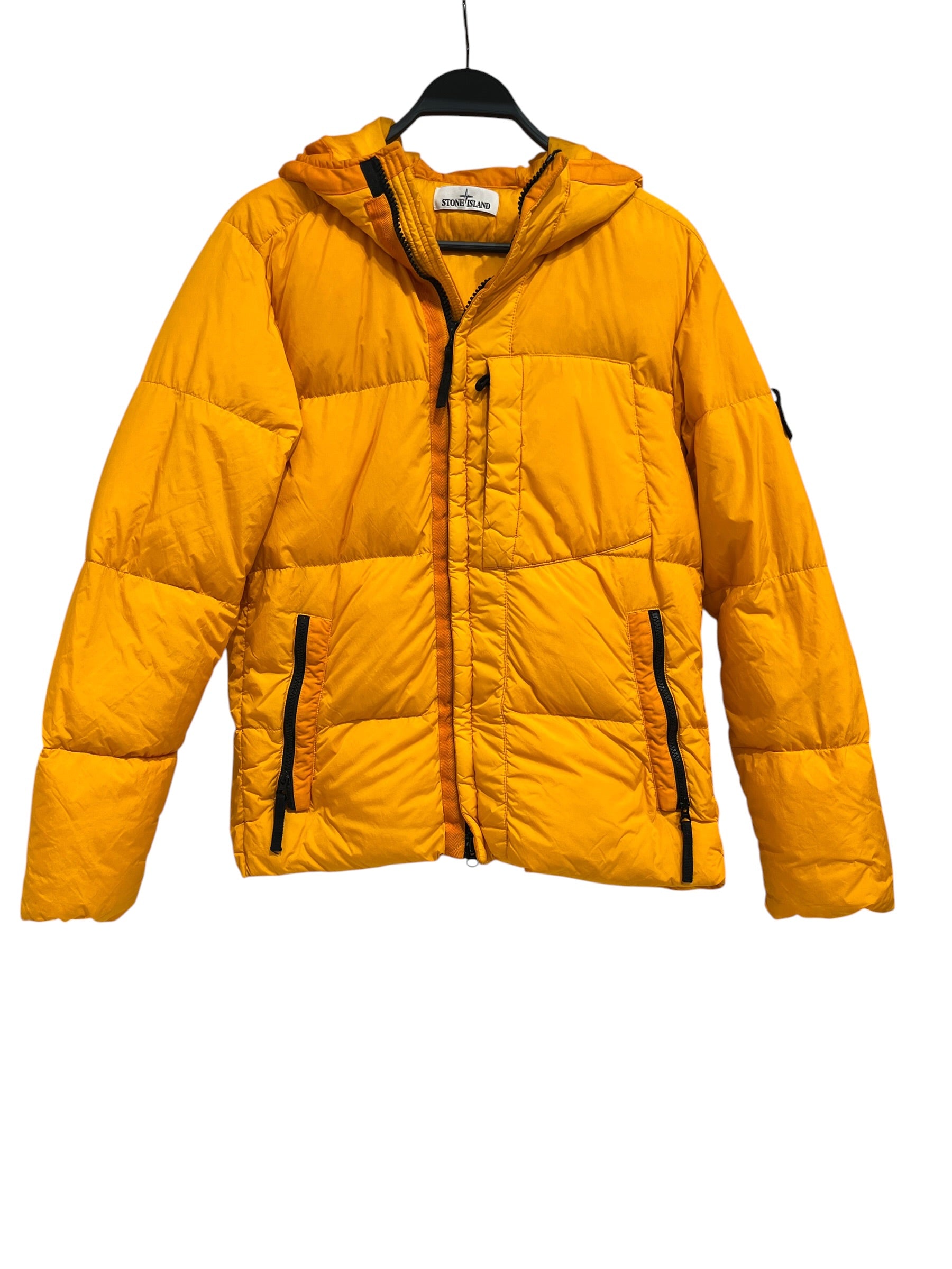 STONE ISLAND/Puffer Jkt/M/Nylon/YEL/chest zipper pocket view 1
