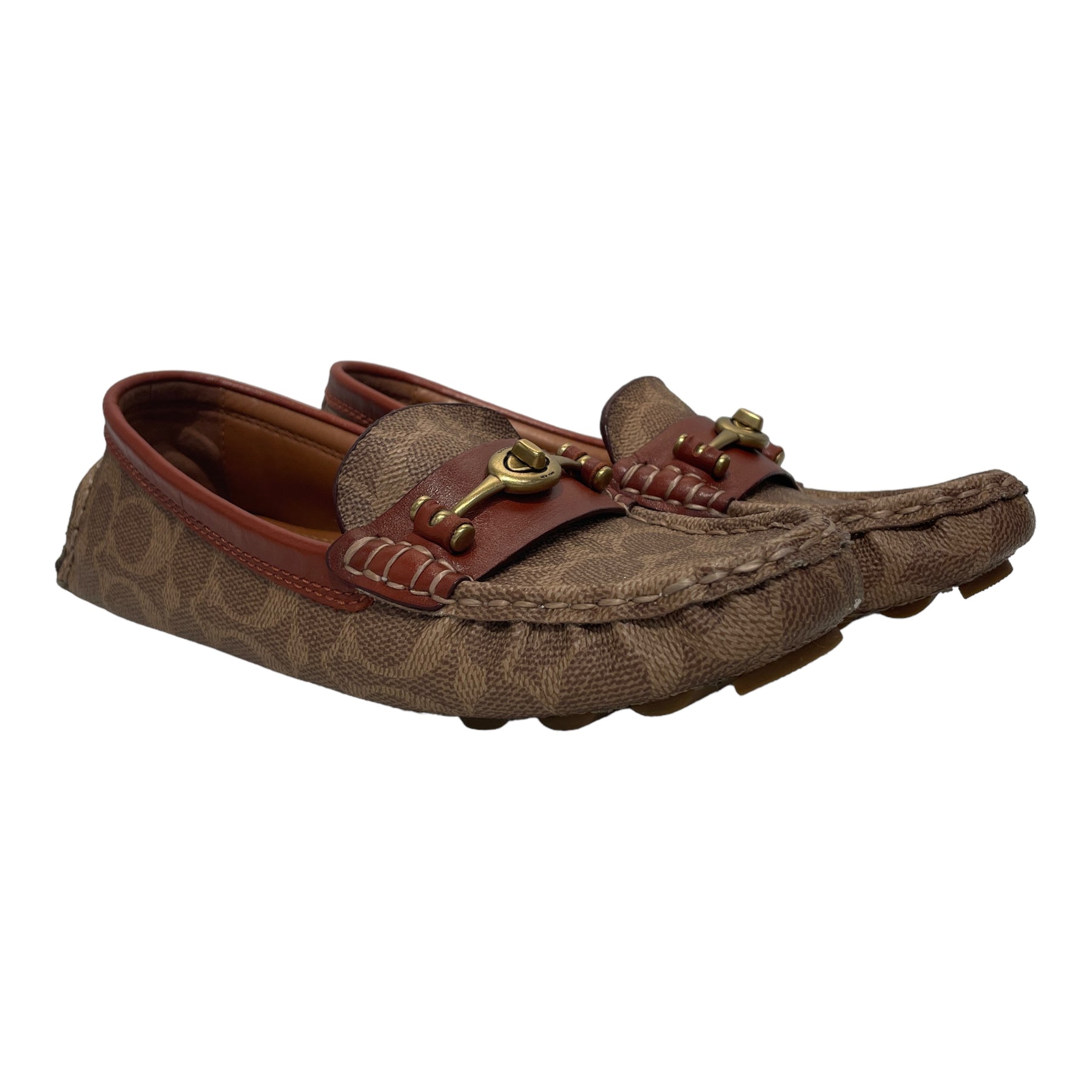 COACH/Dress Shoes/US 7/Monogram/Leather/BRW/ 2nd STREET USA