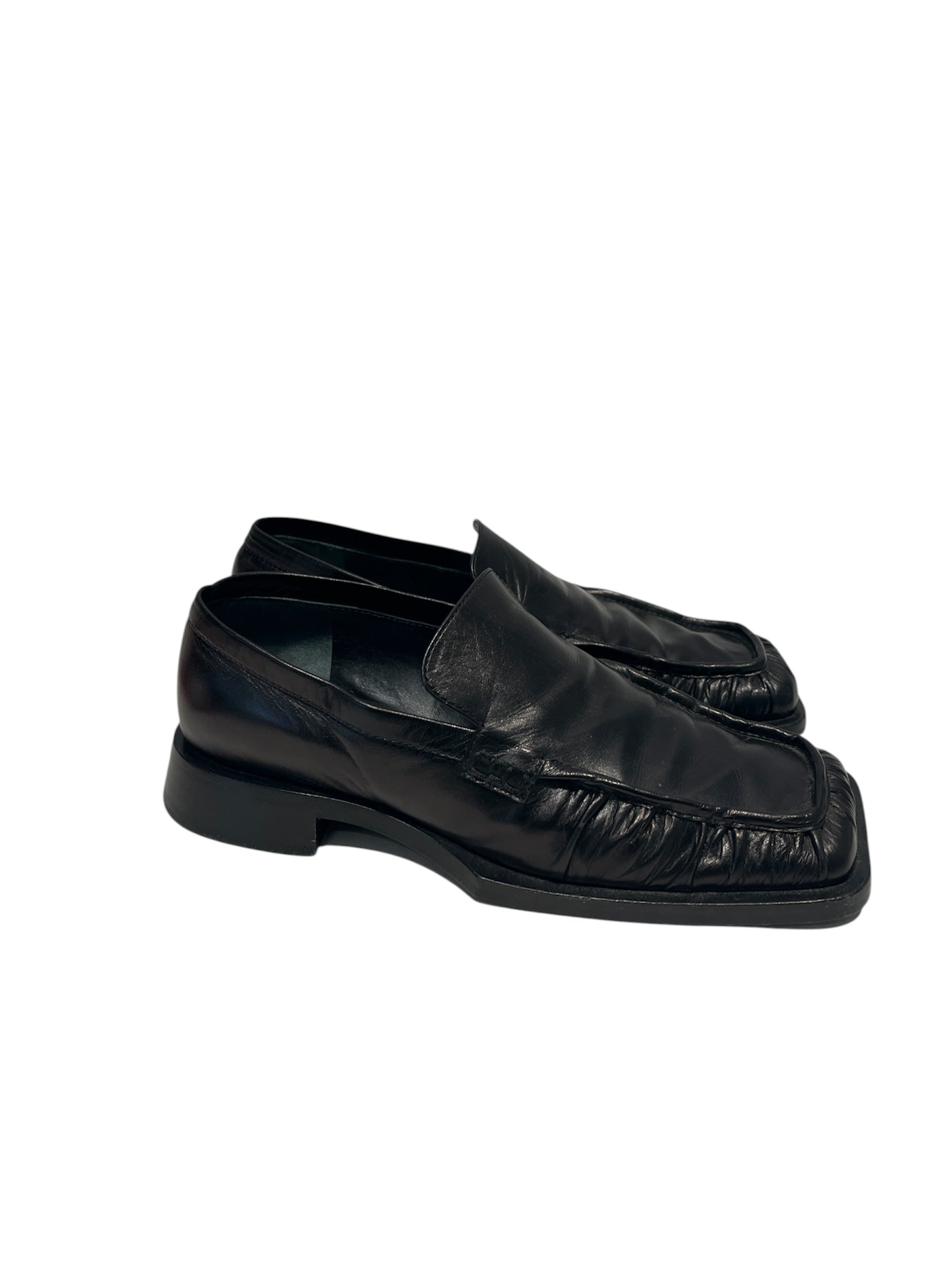 JIL SANDER/Dress Shoes/EU 37.5/Leather/BLK/WRINKLEEATHERLOAFERS view 5
