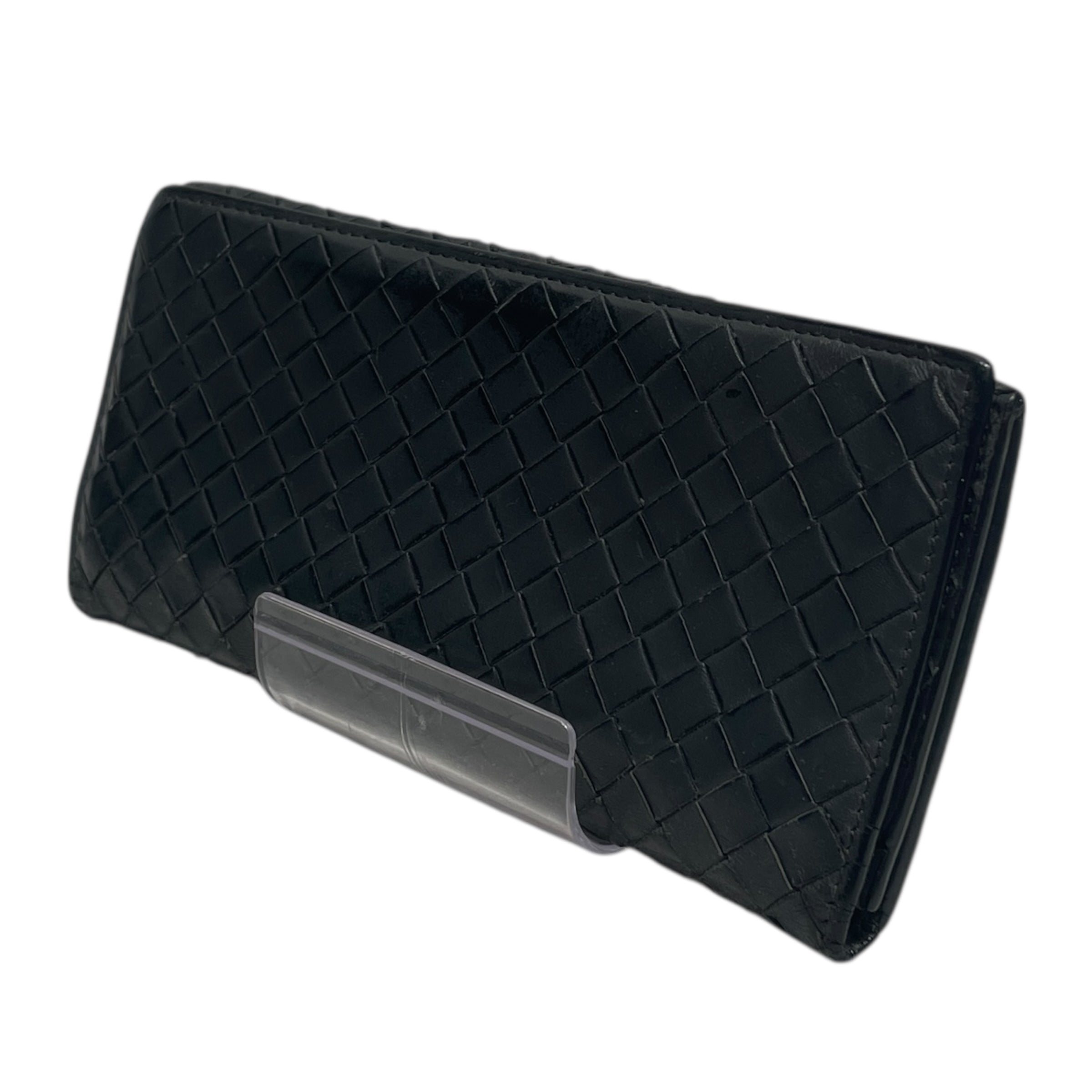 BOTTEGA VENETA/Long Wallet/Leather/BLK/ view 2