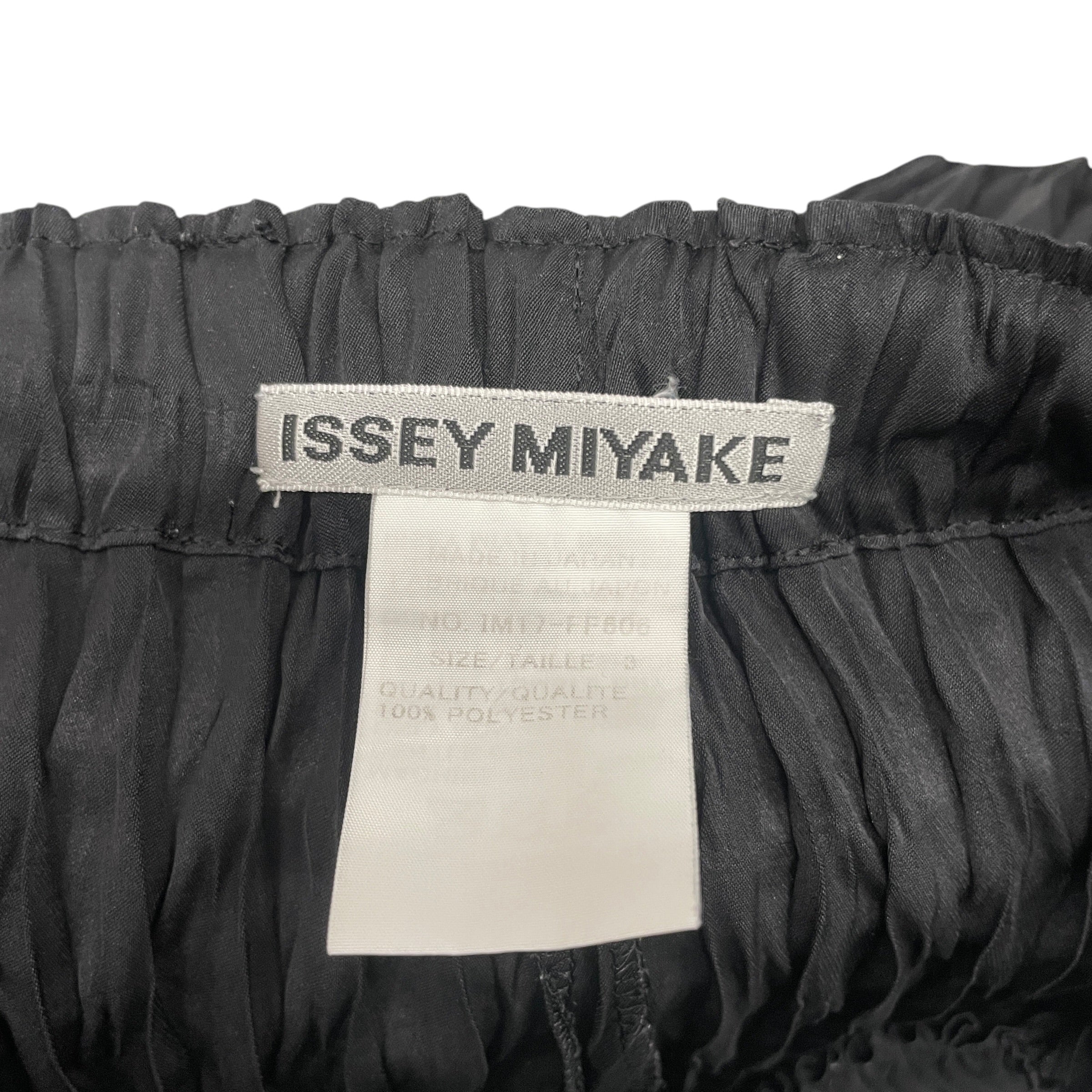 ISSEY MIYAKE/Bottoms/3/Polyester/BLK/DIAMOND PLEAT view 3
