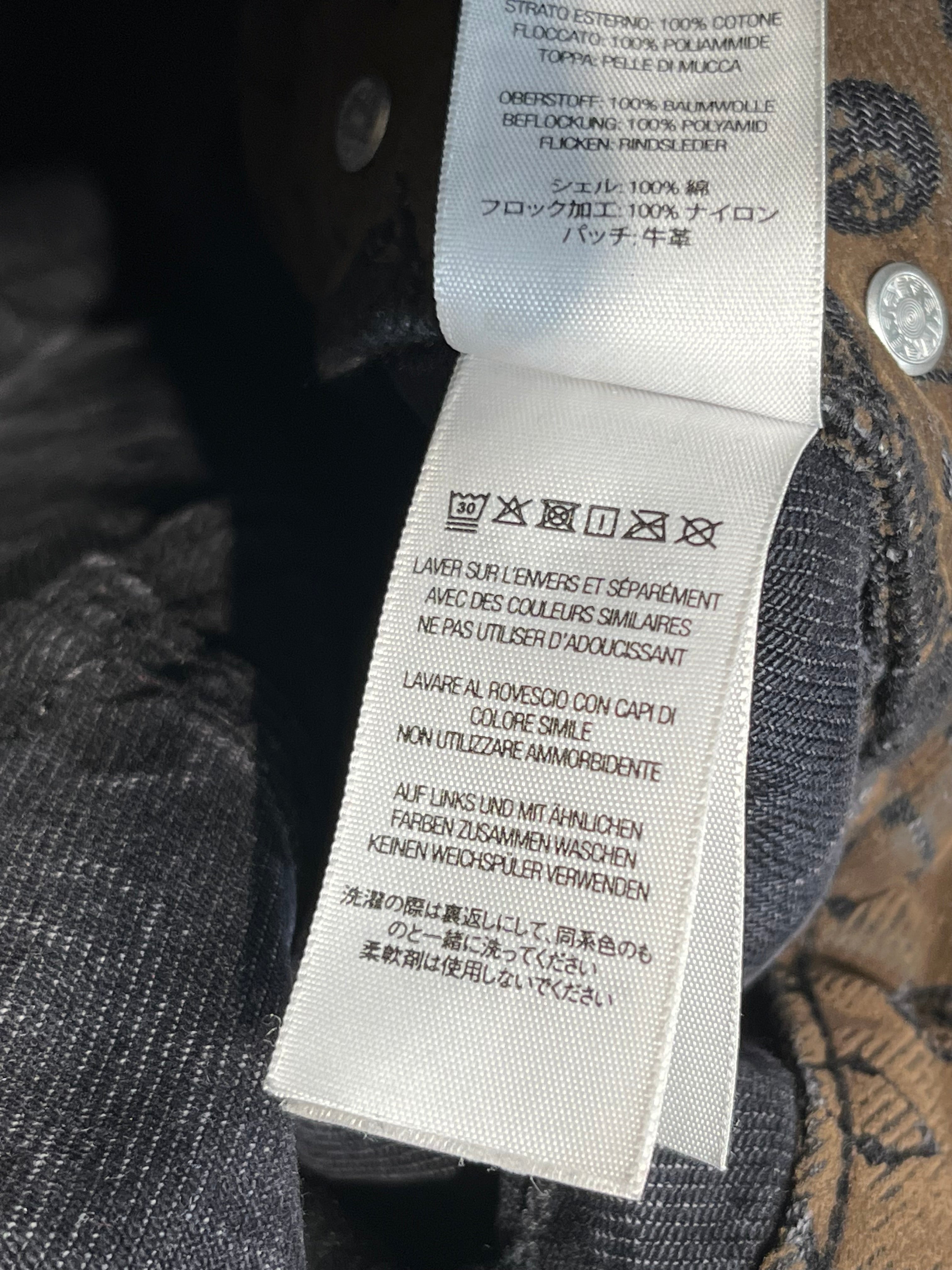 Supreme/Straight Pants/34/Cowhide/BRW/Button Fly/All Over Print/FLOCKED LOOSE FIT MONOGRAM view 4