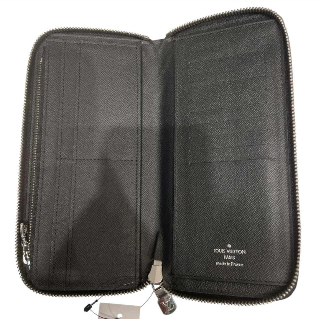 LOUIS VUITTON/Long Wallet/Leather/BLK/L's/coner logo view 4
