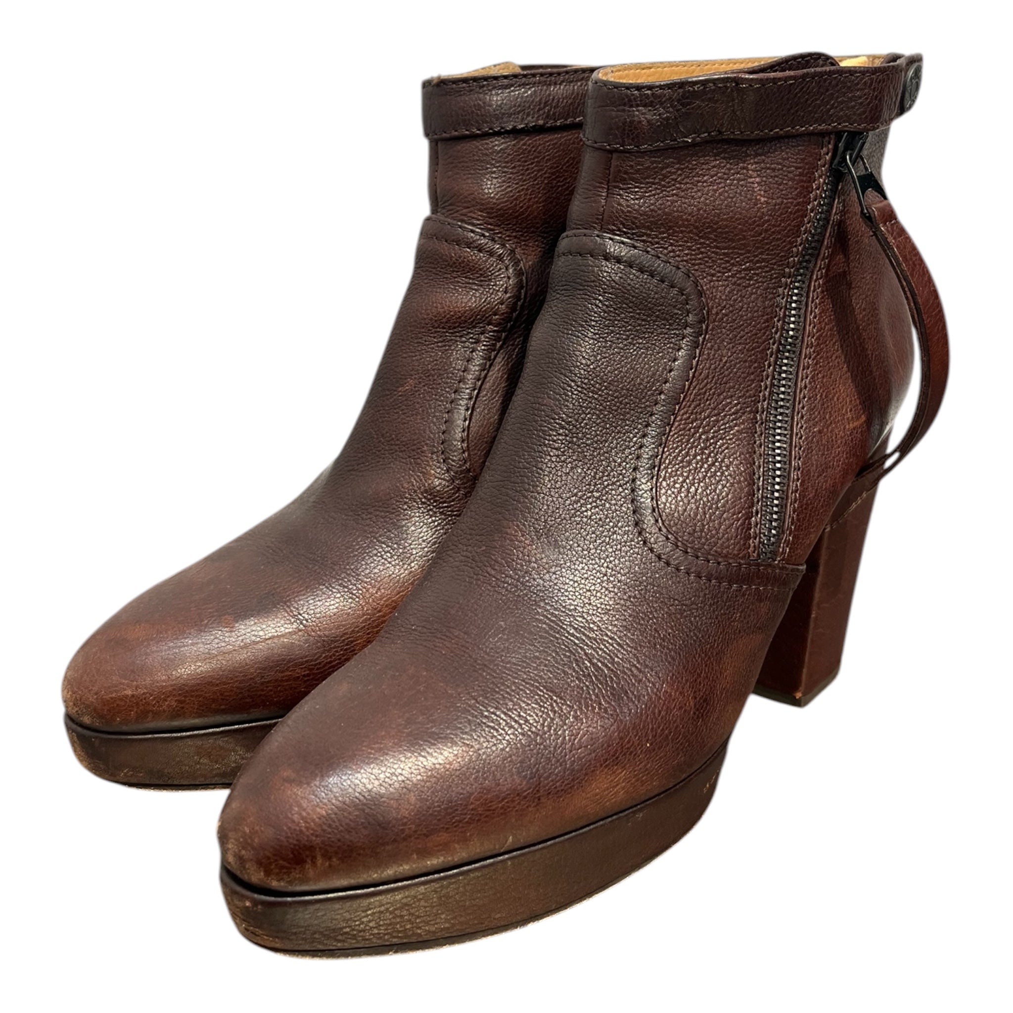 Acne Studios/Heels/EU 41/Leather/BRW/SIDE ZIP SNAP BUTTON view 3
