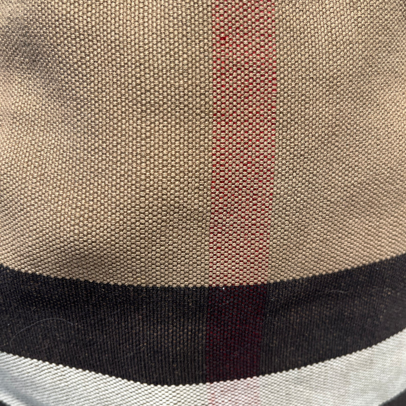 BURBERRY/Tote Bag/Plaid/Cotton/BEG/CANVAS MEGA