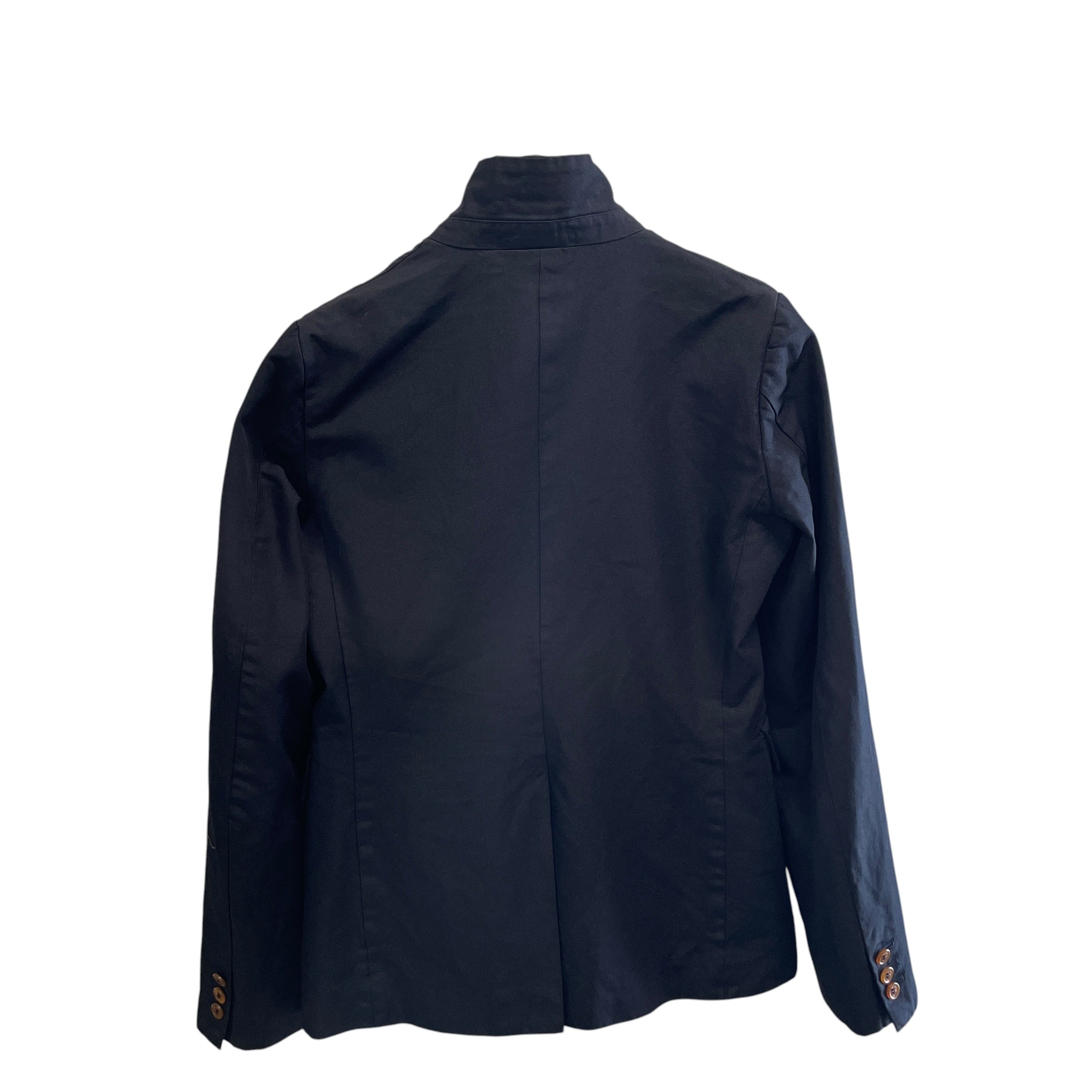 COMME des GARCONS/Tailored Jkt/S/Polyester/BLK/ruffle on front w hole under view 2