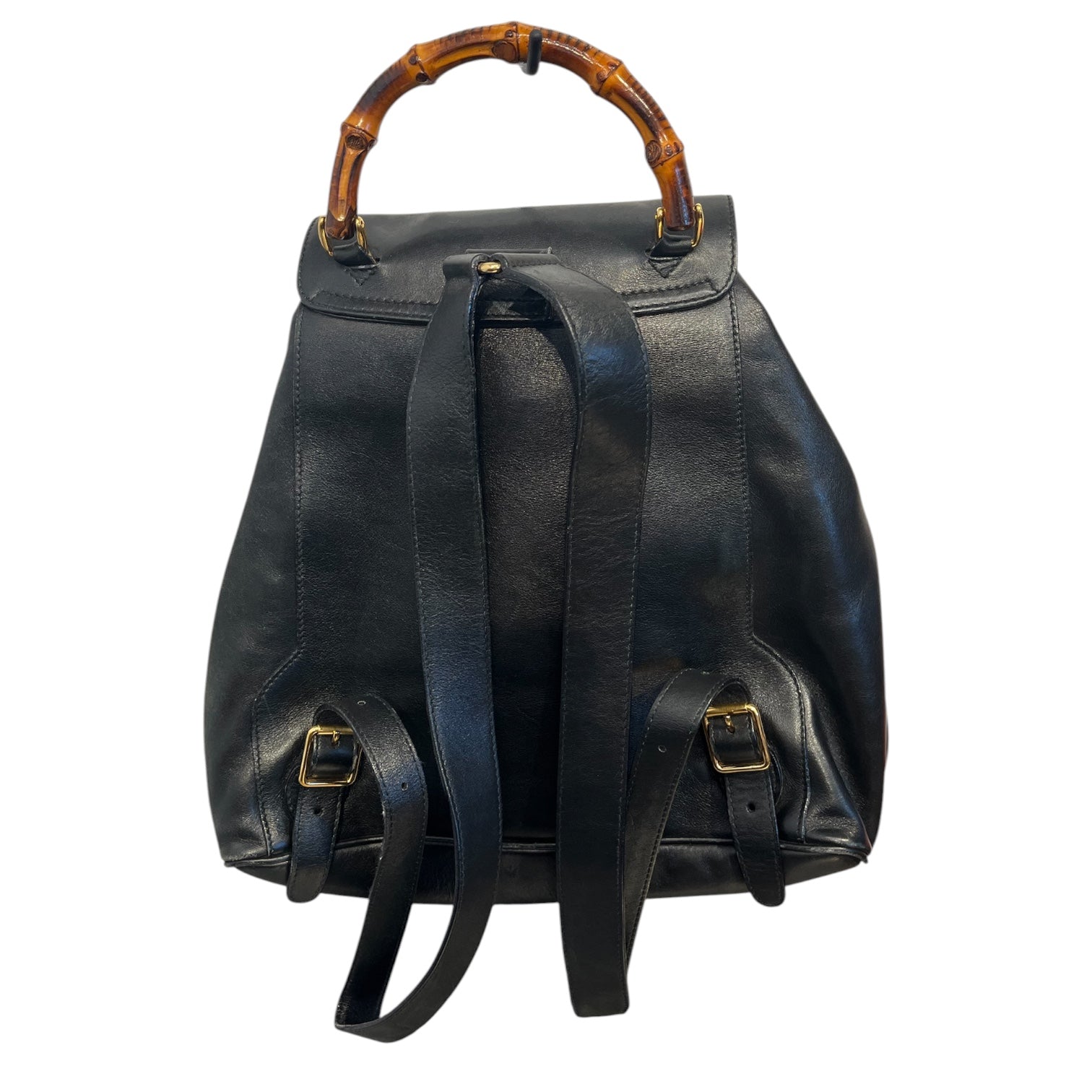 GUCCI/Backpack/Leather/BLK/Bamboo hardware view 2