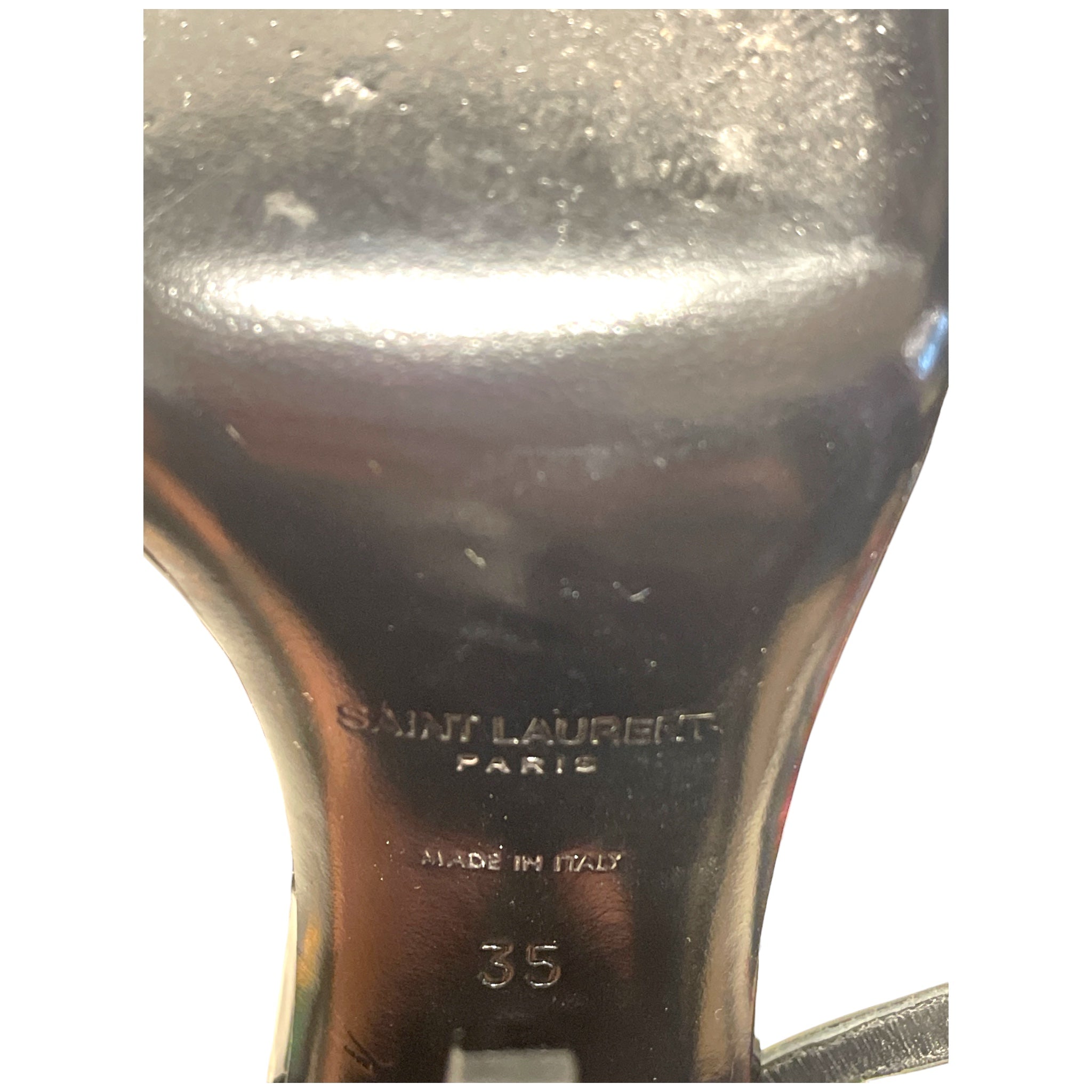 SAINT LAURENT/Heels/EU 35/Leather/BLK/OPYUM YSL view 3