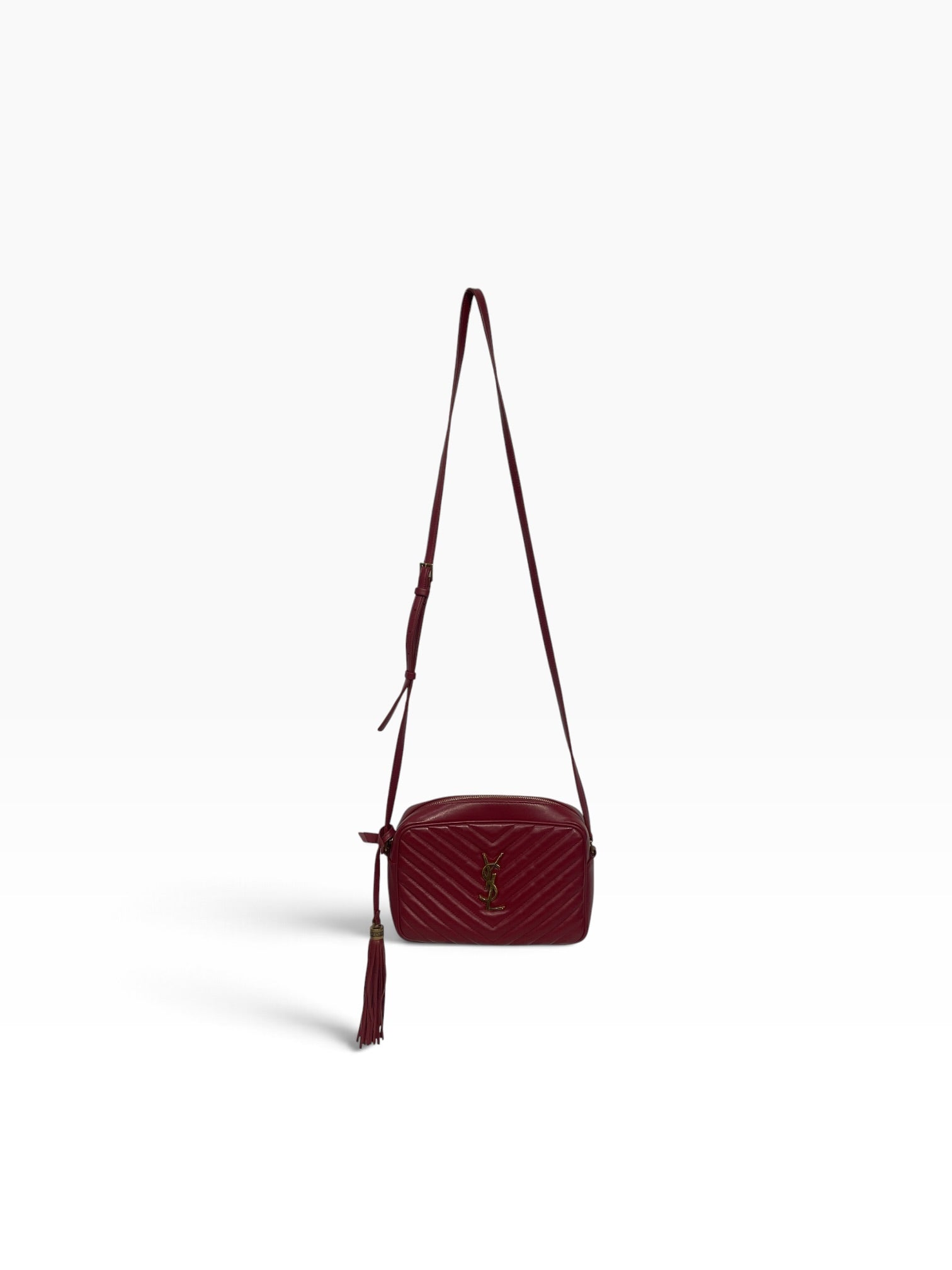 YVES SAINT LAURENT/Bag/Leather/RED/CAMERA BAG view 2