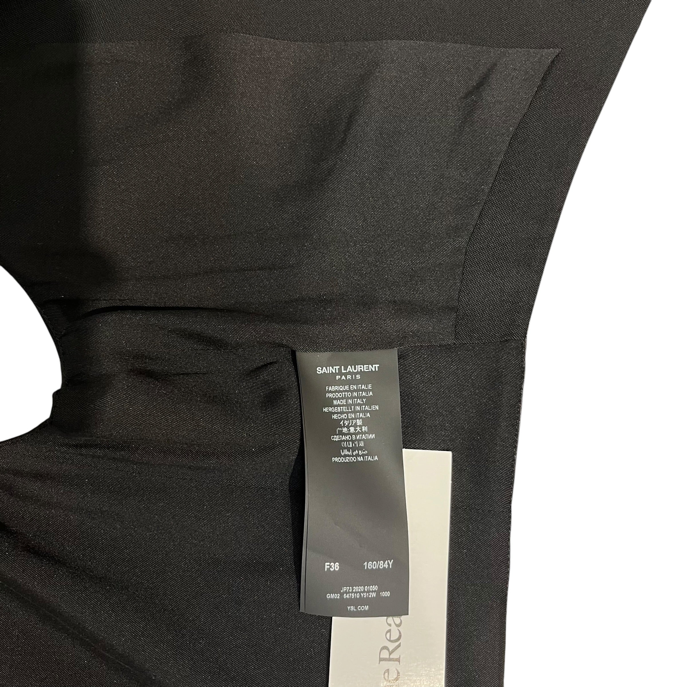 SAINT LAURENT/Waistcoat/36/Wool/BLK/GOLD CHAIN, DEEP VNECK view 4