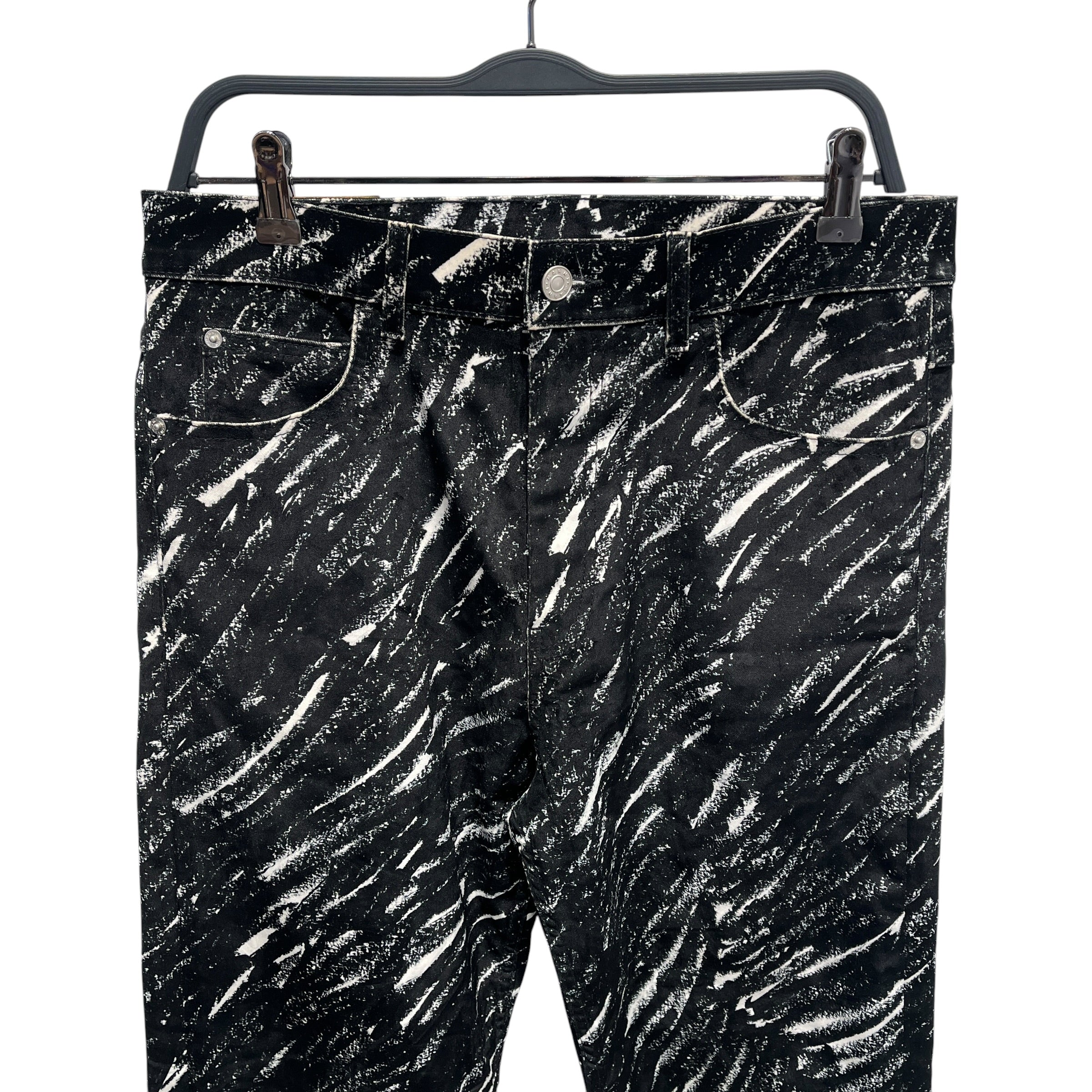 MARNI/Pants/31/BLK/All Over Print/velvet-like crayon pattern view 11