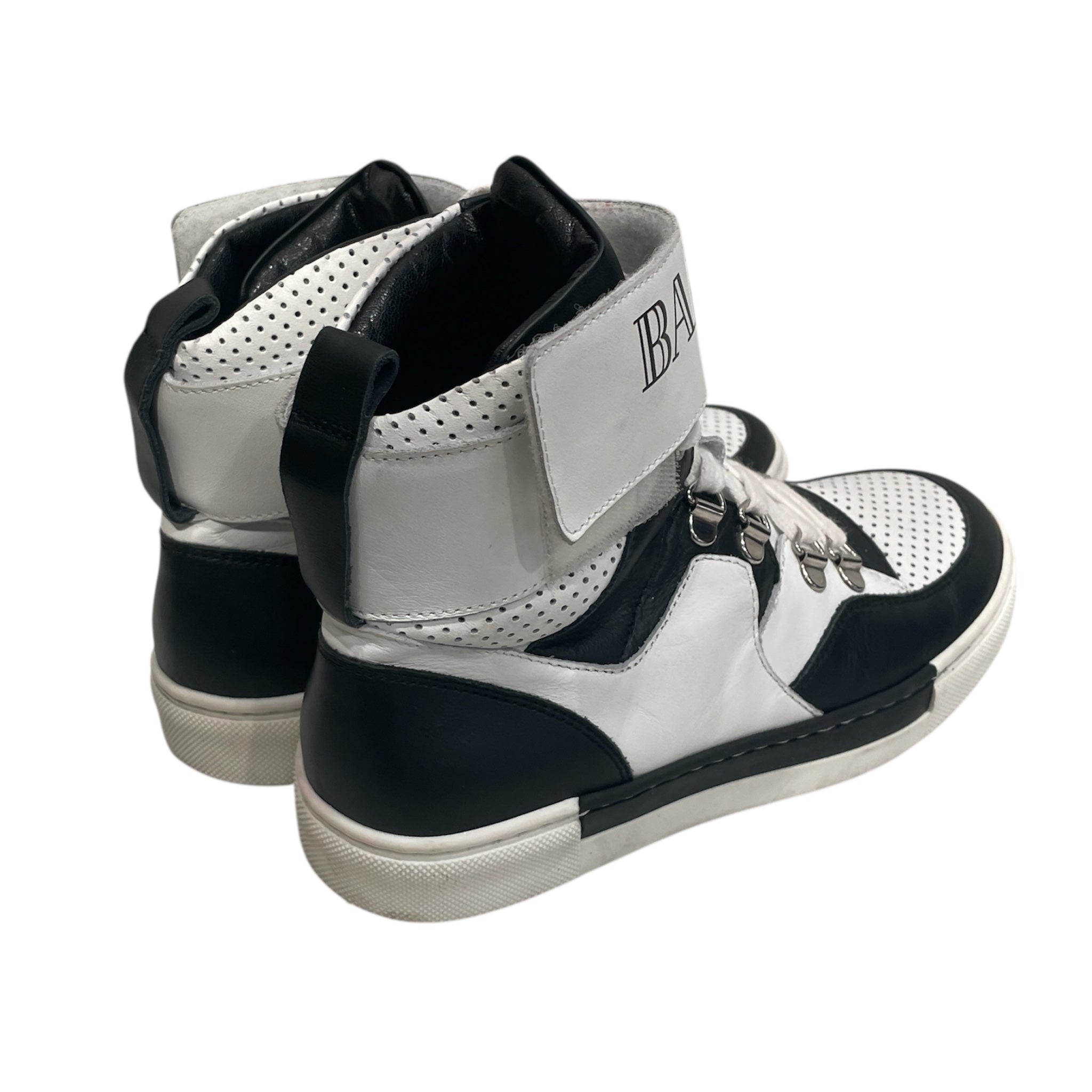 BALMAIN/Hi-Sneakers/EU 35/Leather/WHT/STRAP LOGO HIGH SNEAKER view 2
