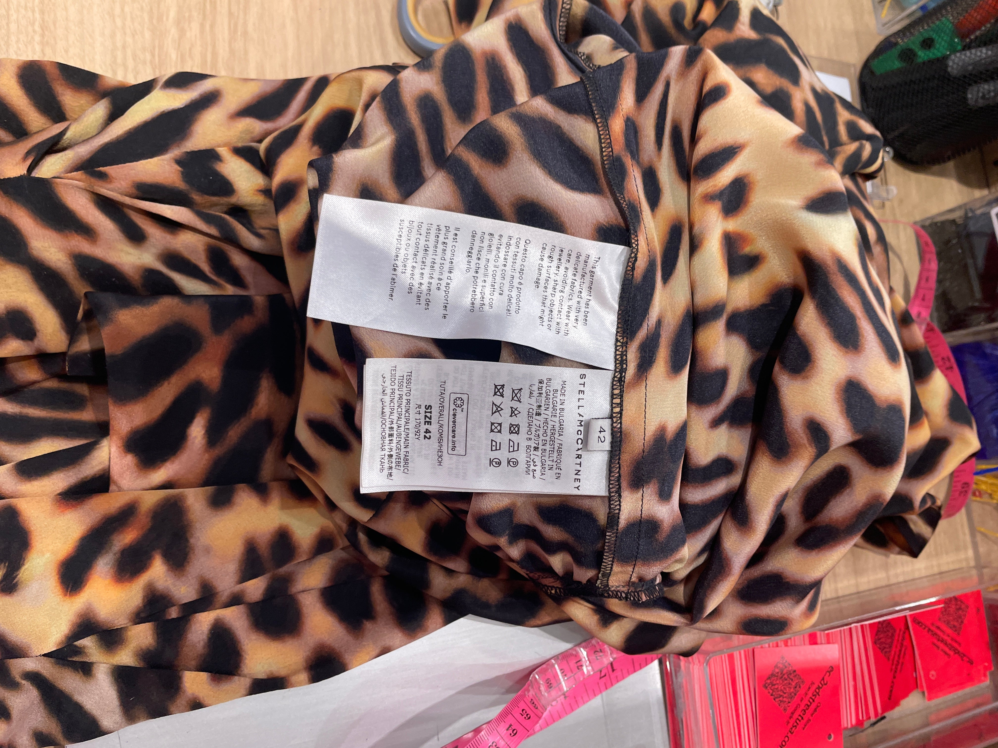 STELLAMcCARTNEY/Jumpsuits/42/Leopard/Silk/BRW/ALL OVER LEPARD PRINT view 3