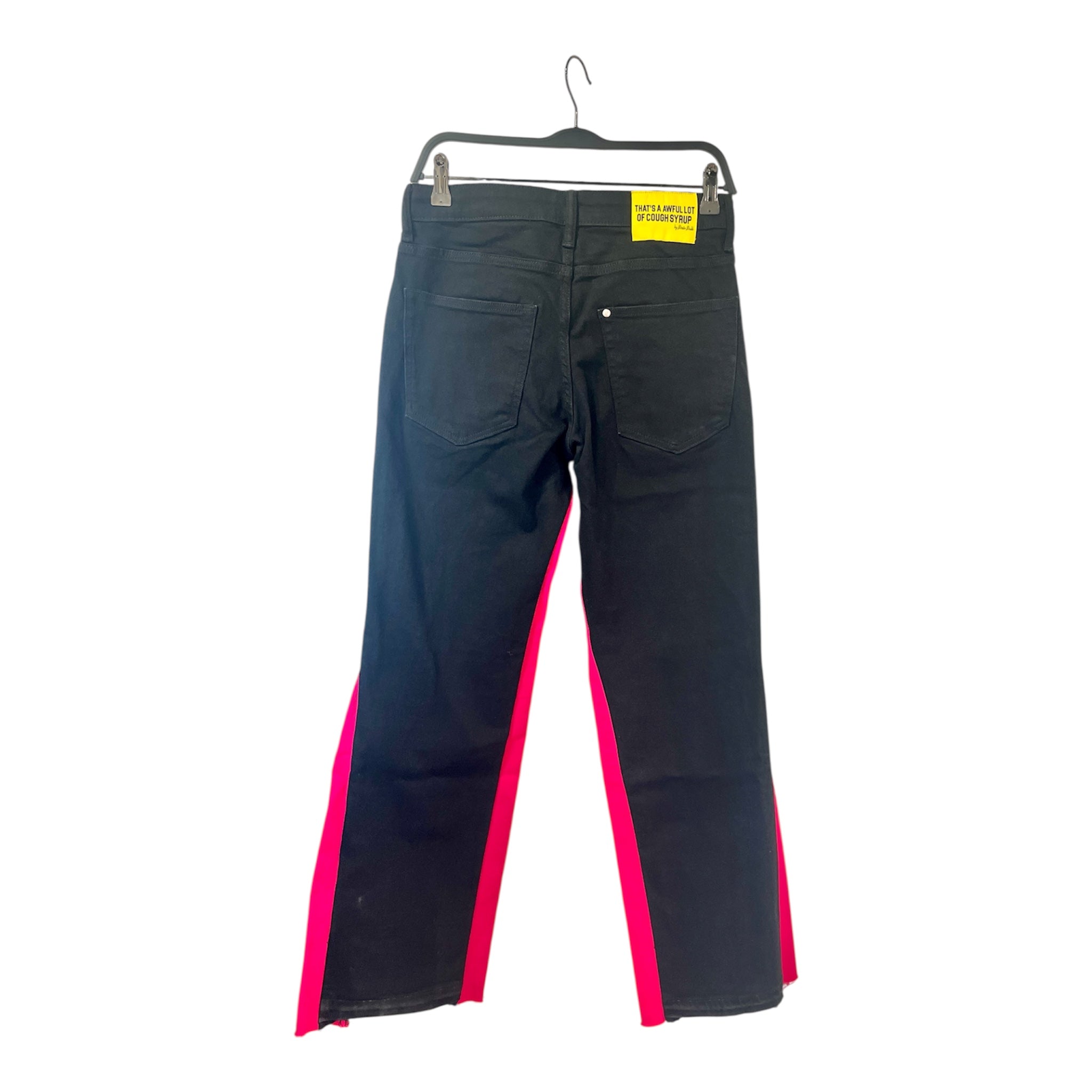 That's a Awful Lot of Cough Syrup/Skinny Pants/28/Denim/BLK/Button Fly/All Over Print/PINK AOP PRINT view 2
